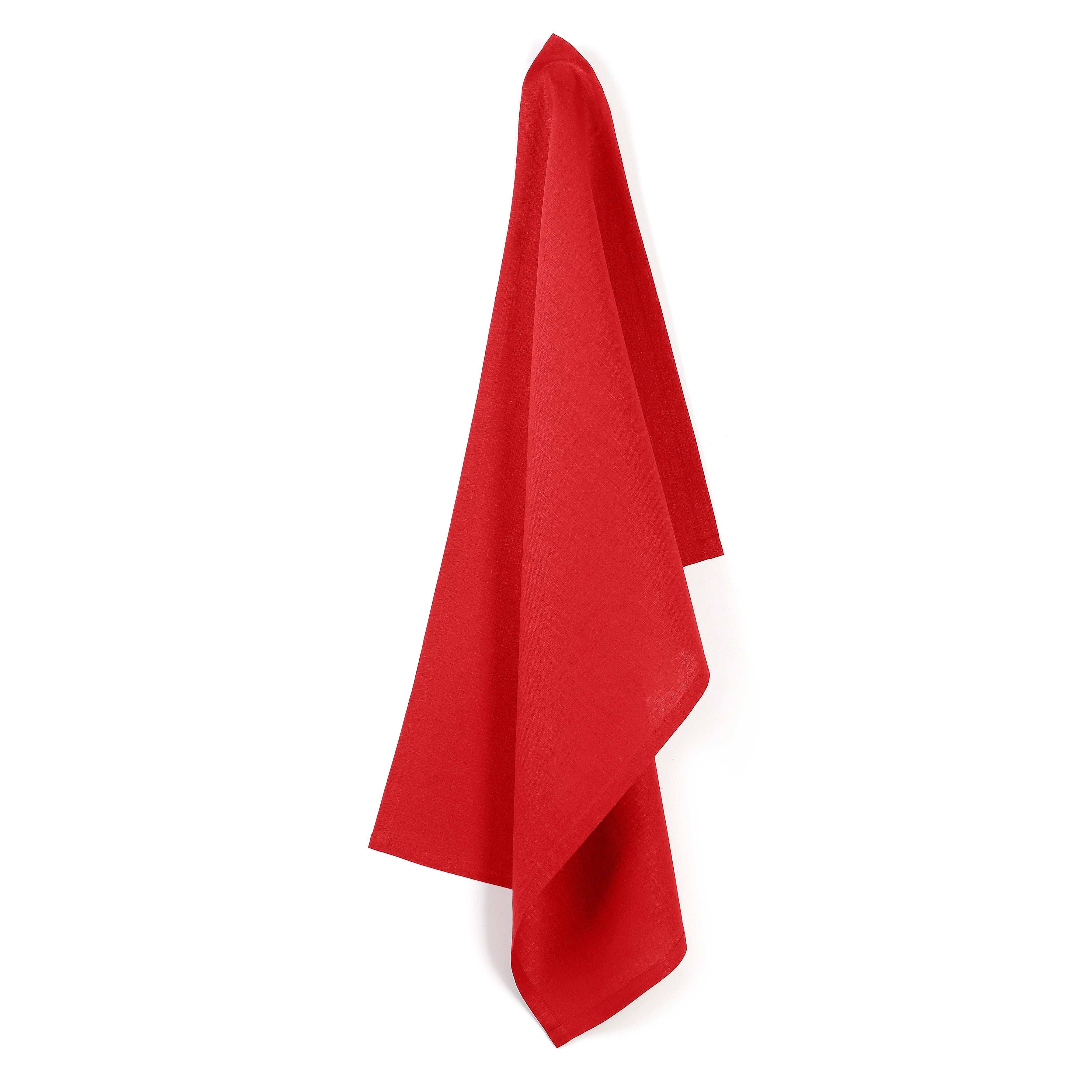 Bright Red Linen Kitchen Towel, 17 x 26 inch, 3 pcs