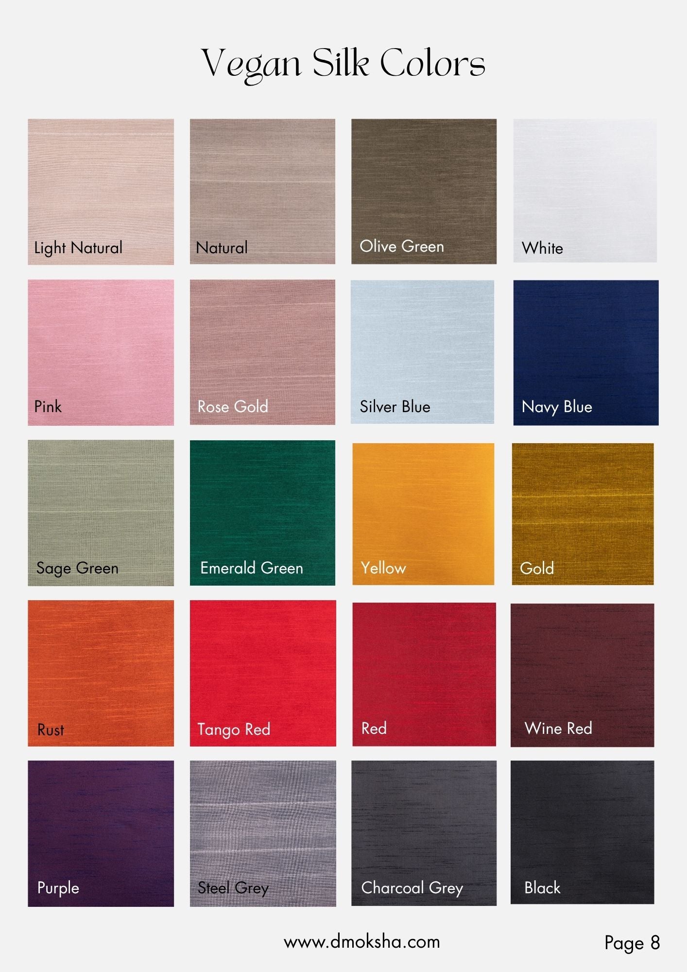 D'Moksha Fabric Swatch Catalogue