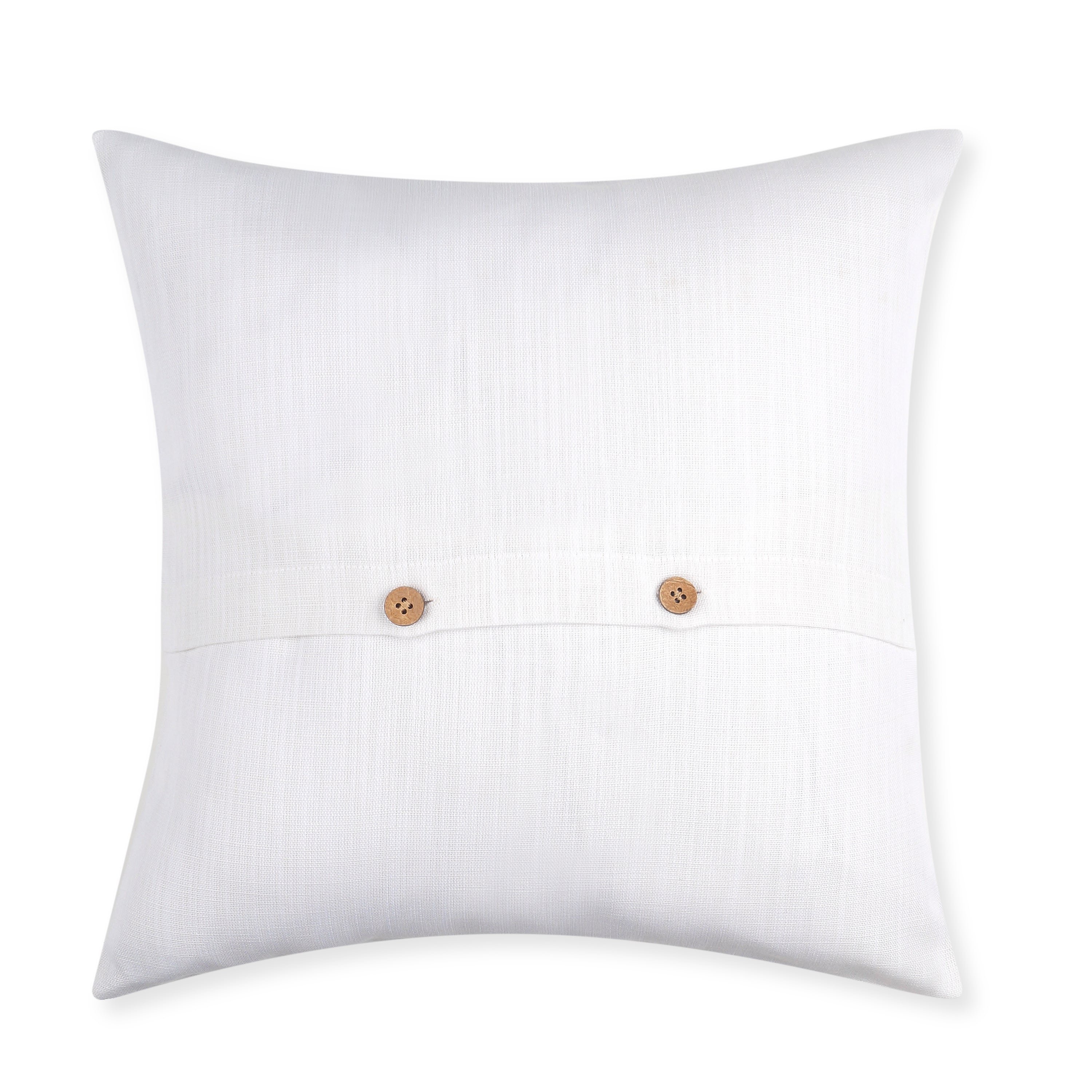 Bohemian Double Fringe Pillow Cover - White and Eden Green