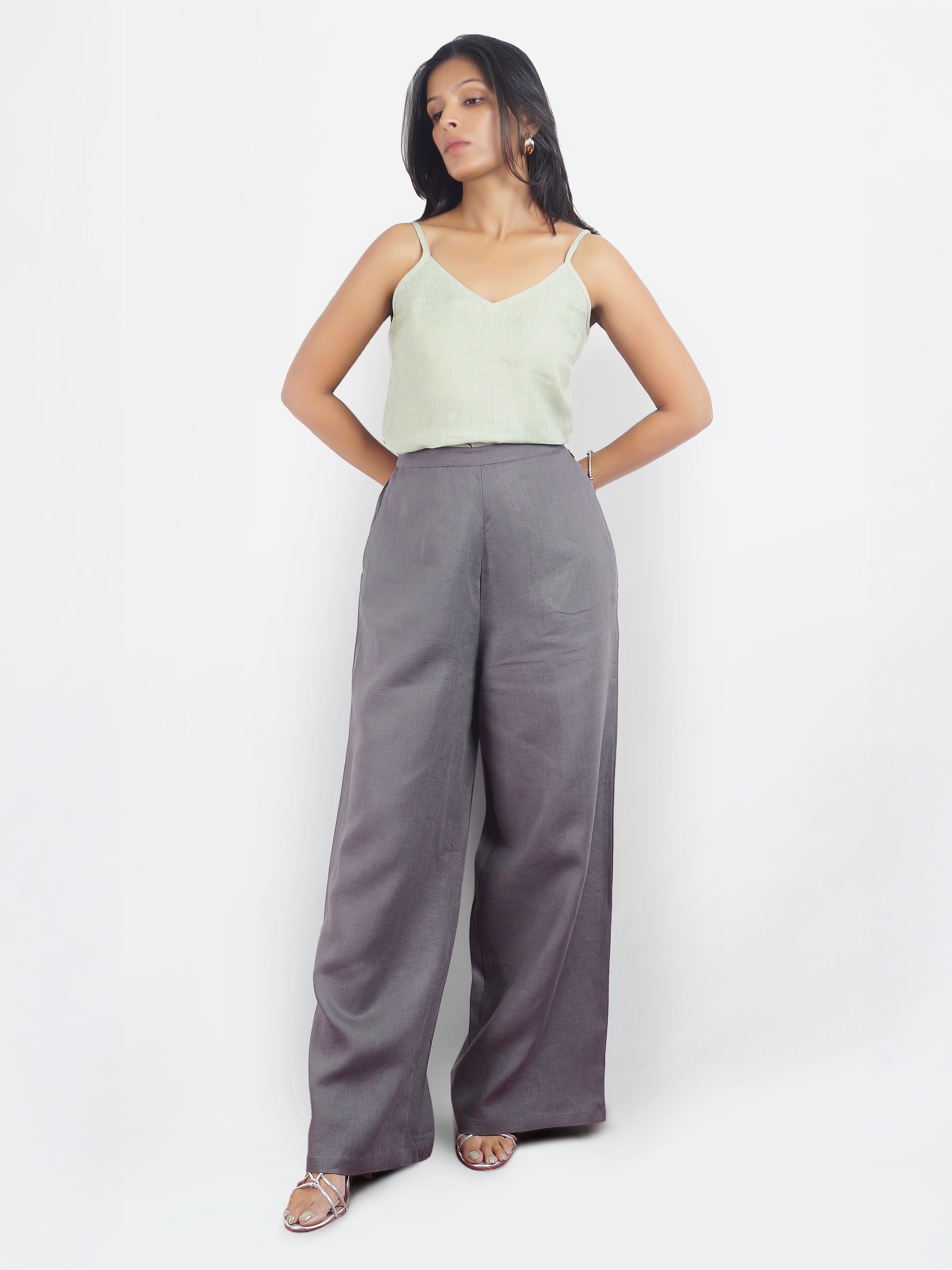 Sage Green Linen Cami Top