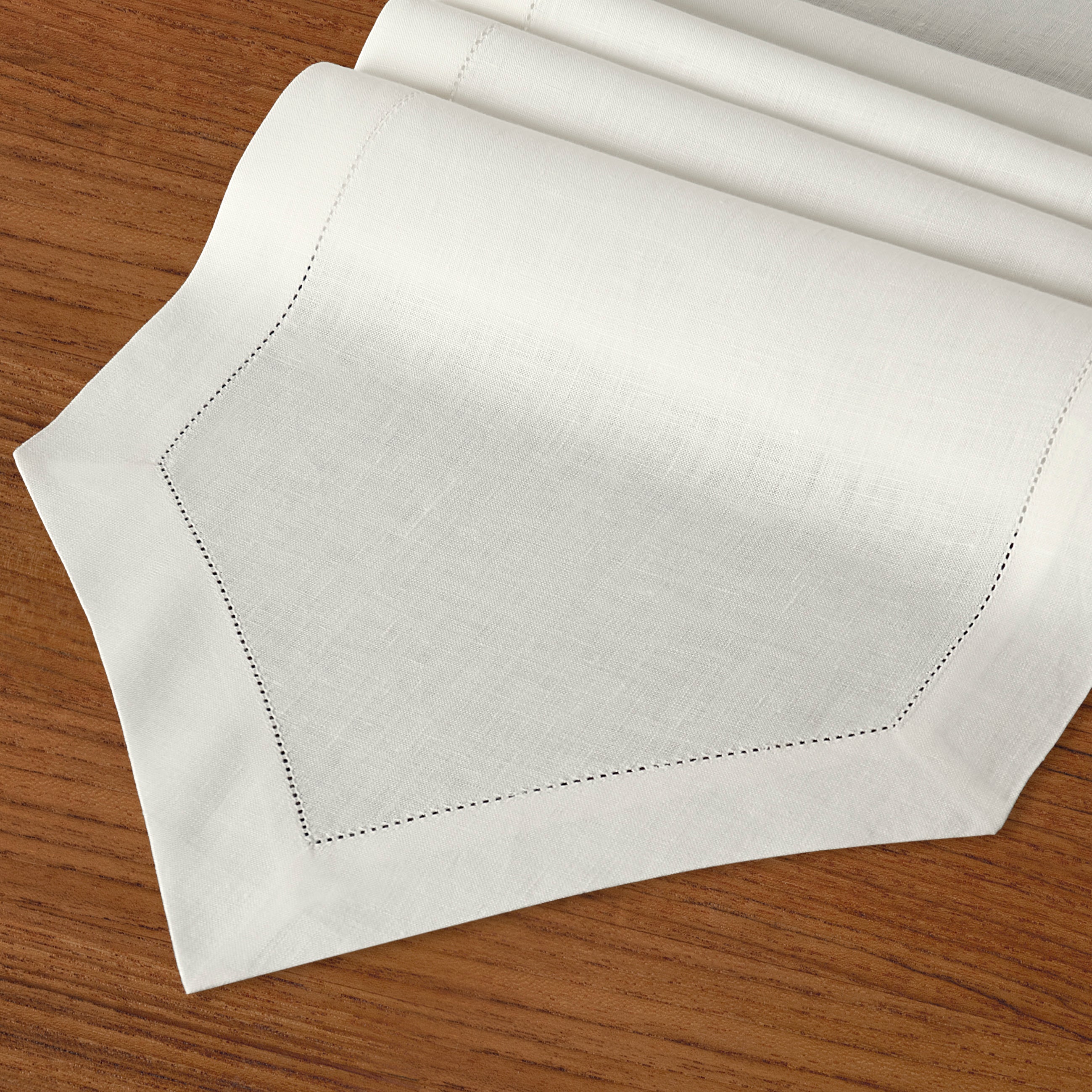 Ivory pure linen table runner with matching D'Moksha table linens