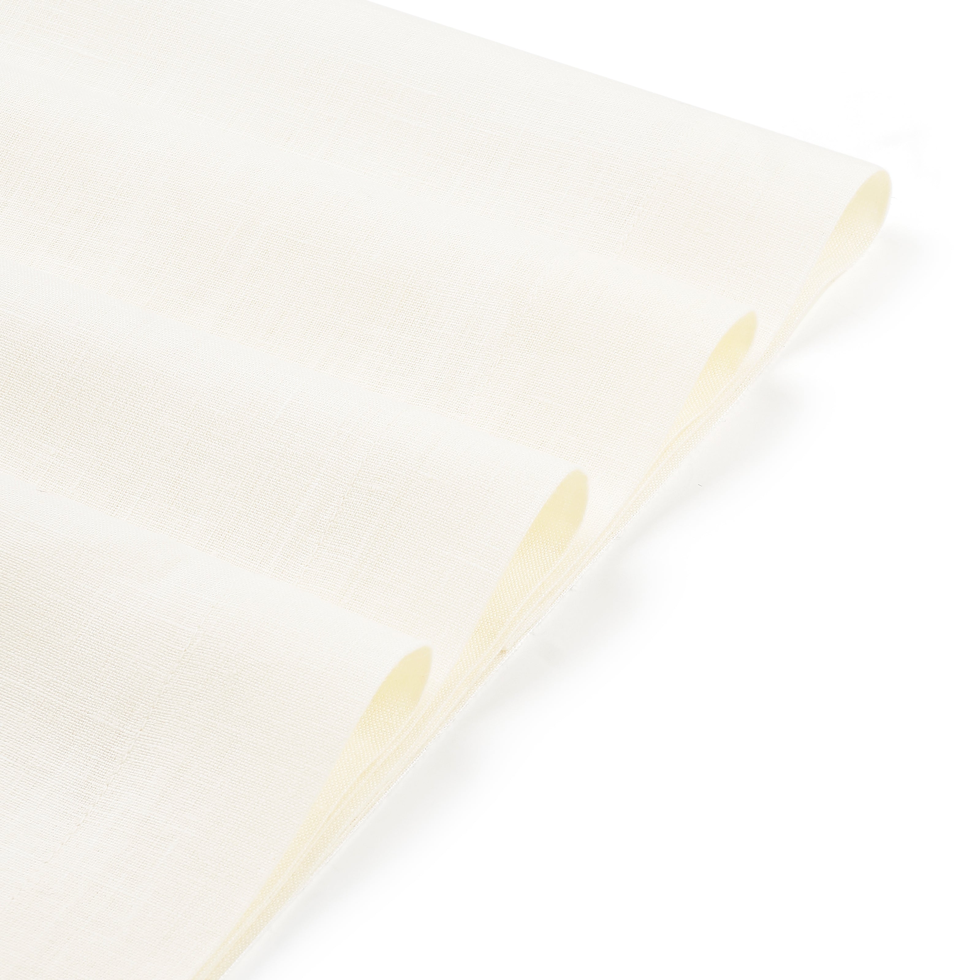 Ivory pure linen placemats with matching D'Moksha table linens