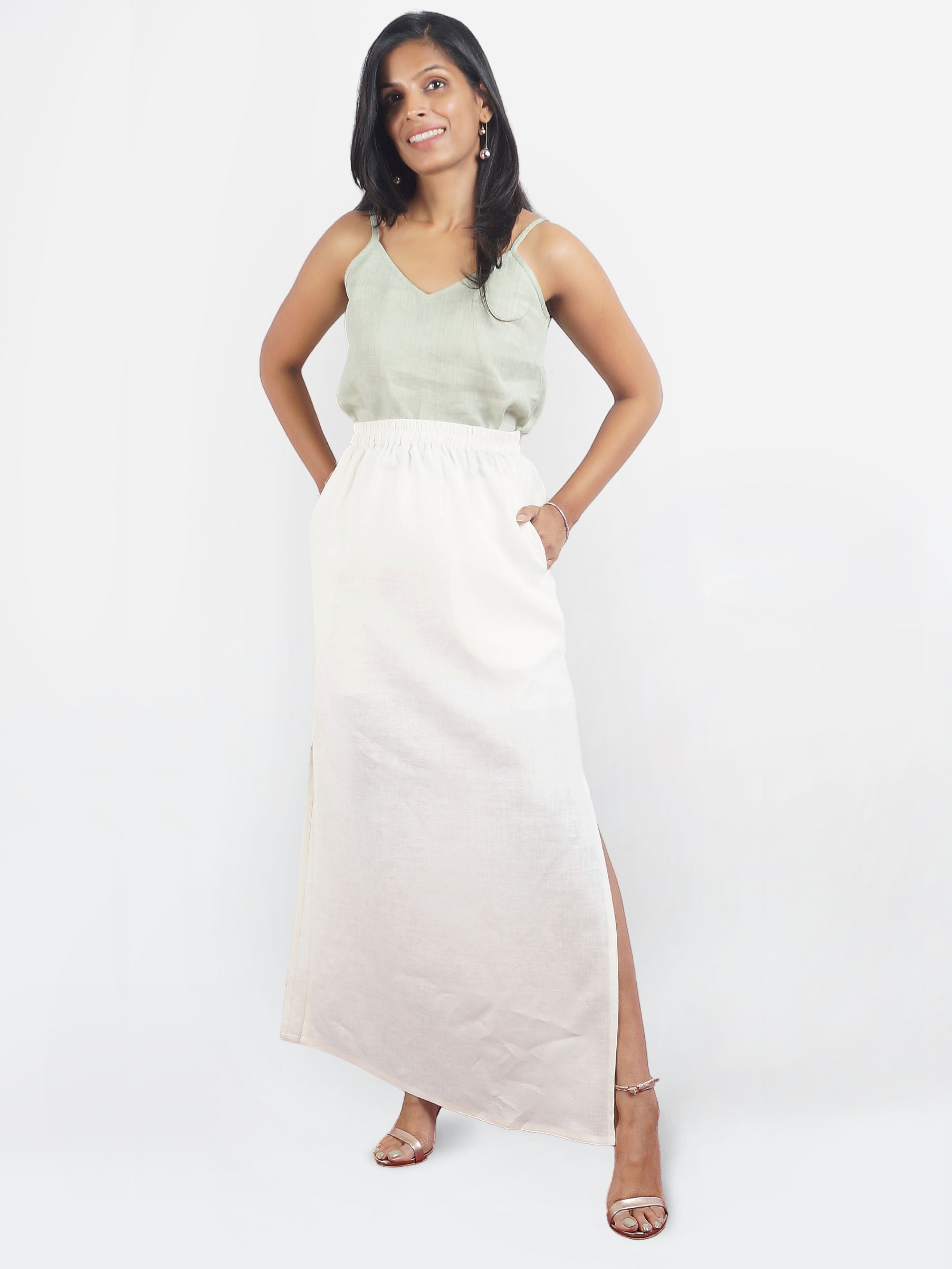 Sage Green Linen Cami Top