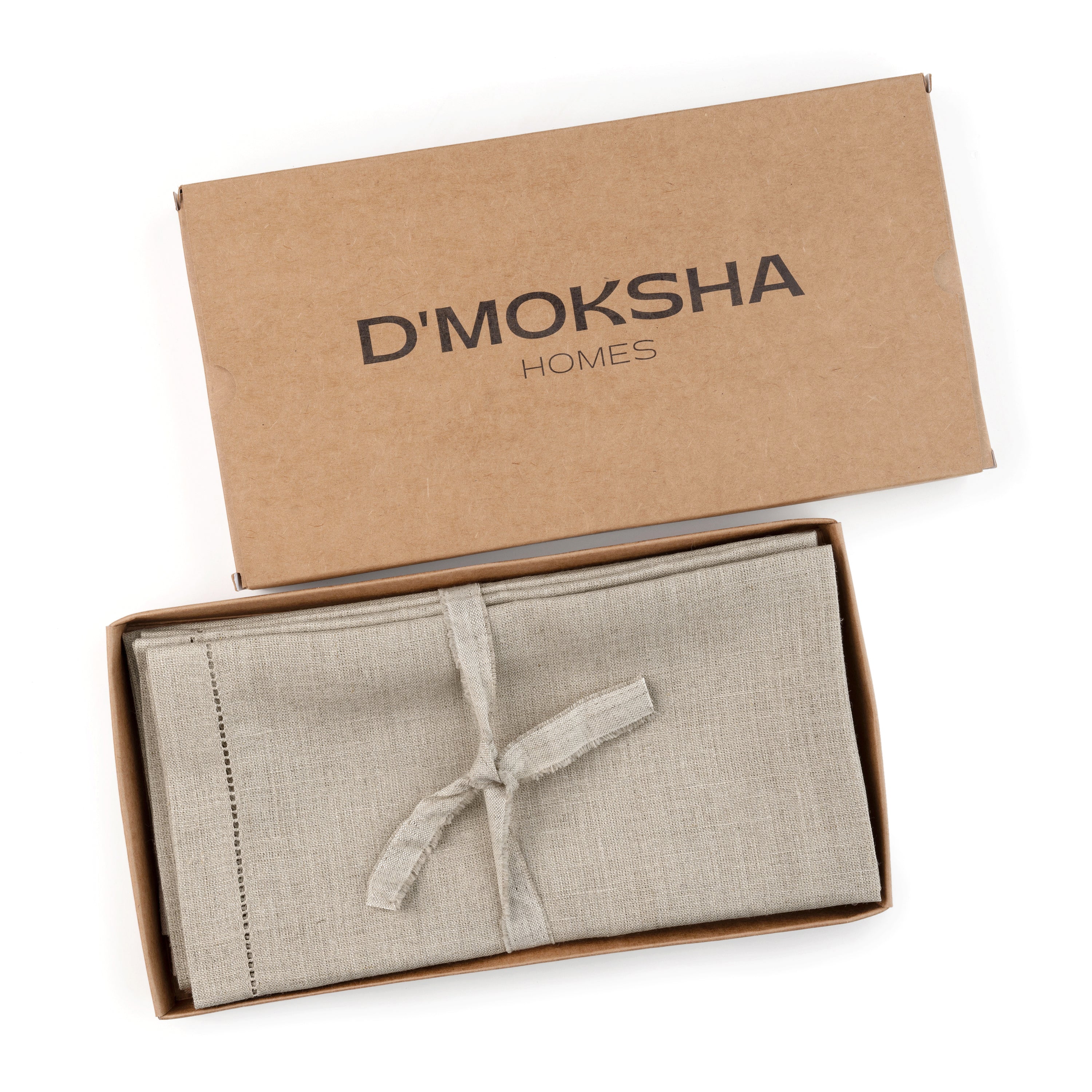 Natural Linen Napkins, Hemstitch, 20 x 20 inch, 8 pcs