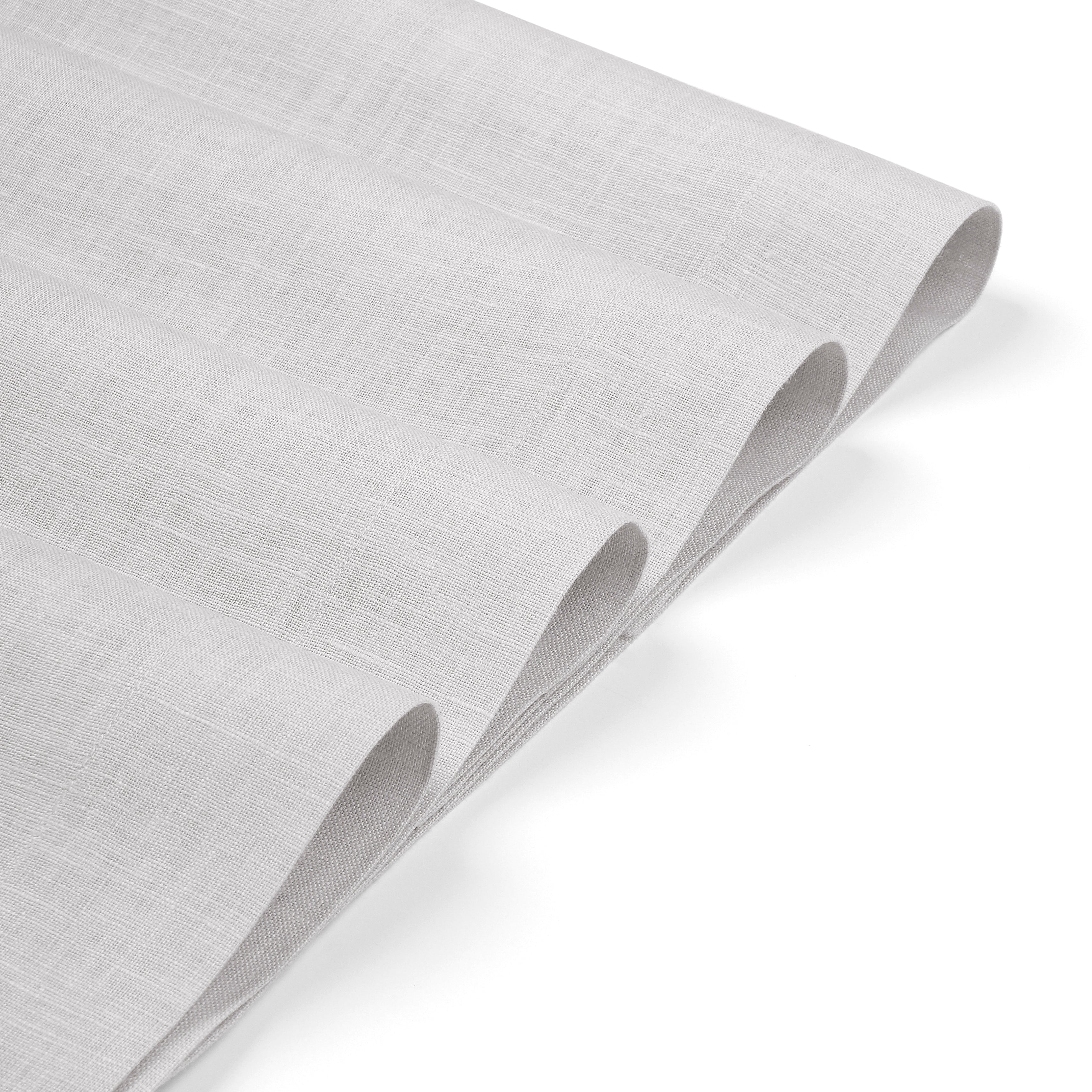Silver grey pure linen placemats with matching D'Moksha table linens