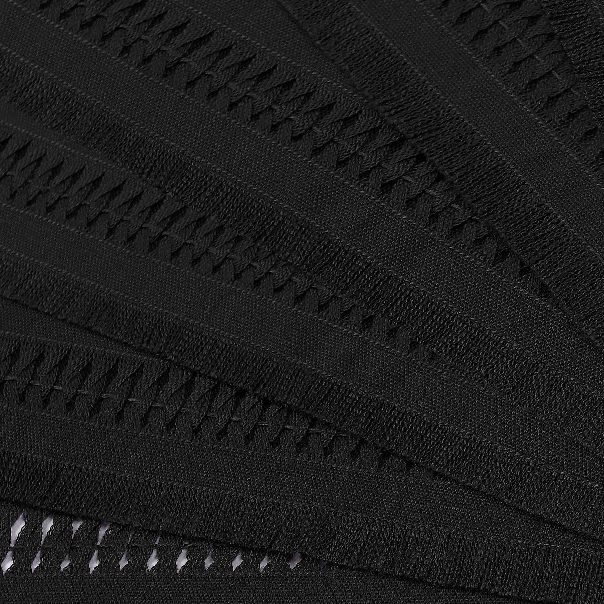 Black faux linen placemats with matching D'Moksha table linens