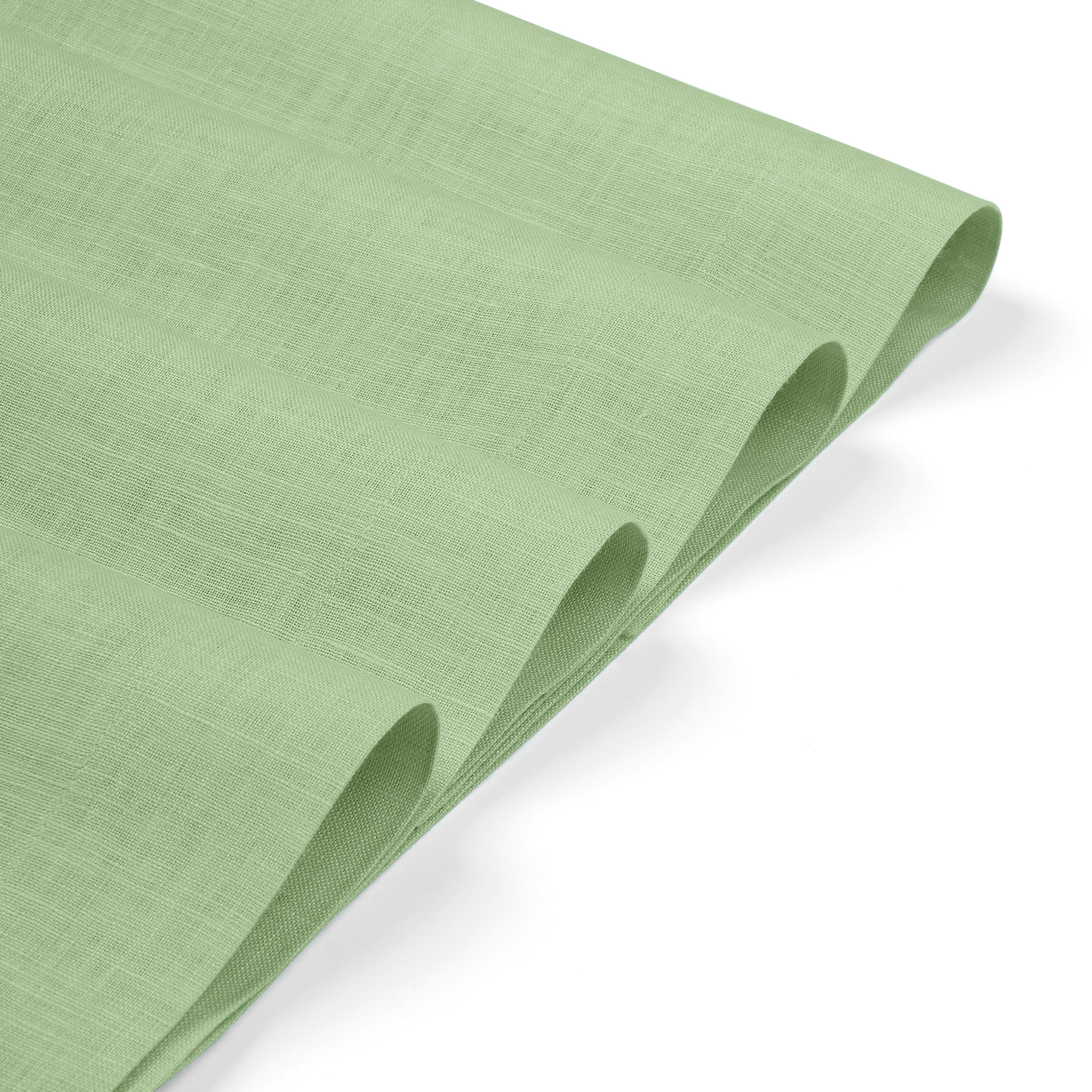 Sage green pure linen placemats with matching D'Moksha table linens