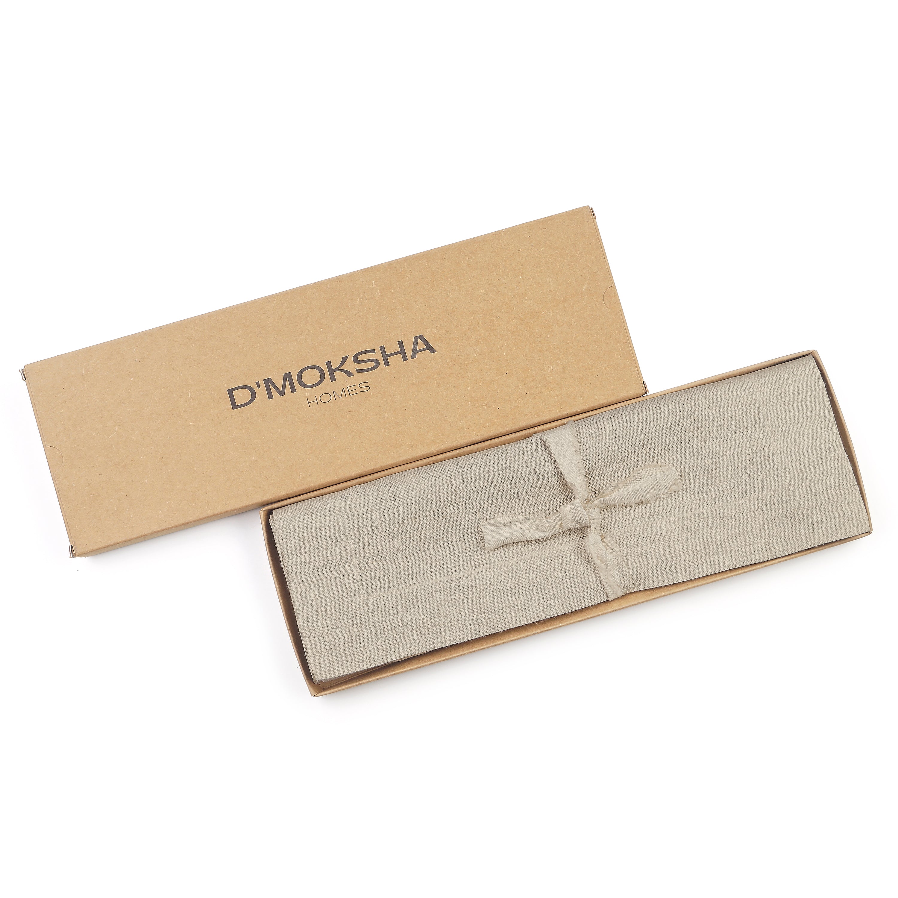 Natural pure linen placemats in a set table setting