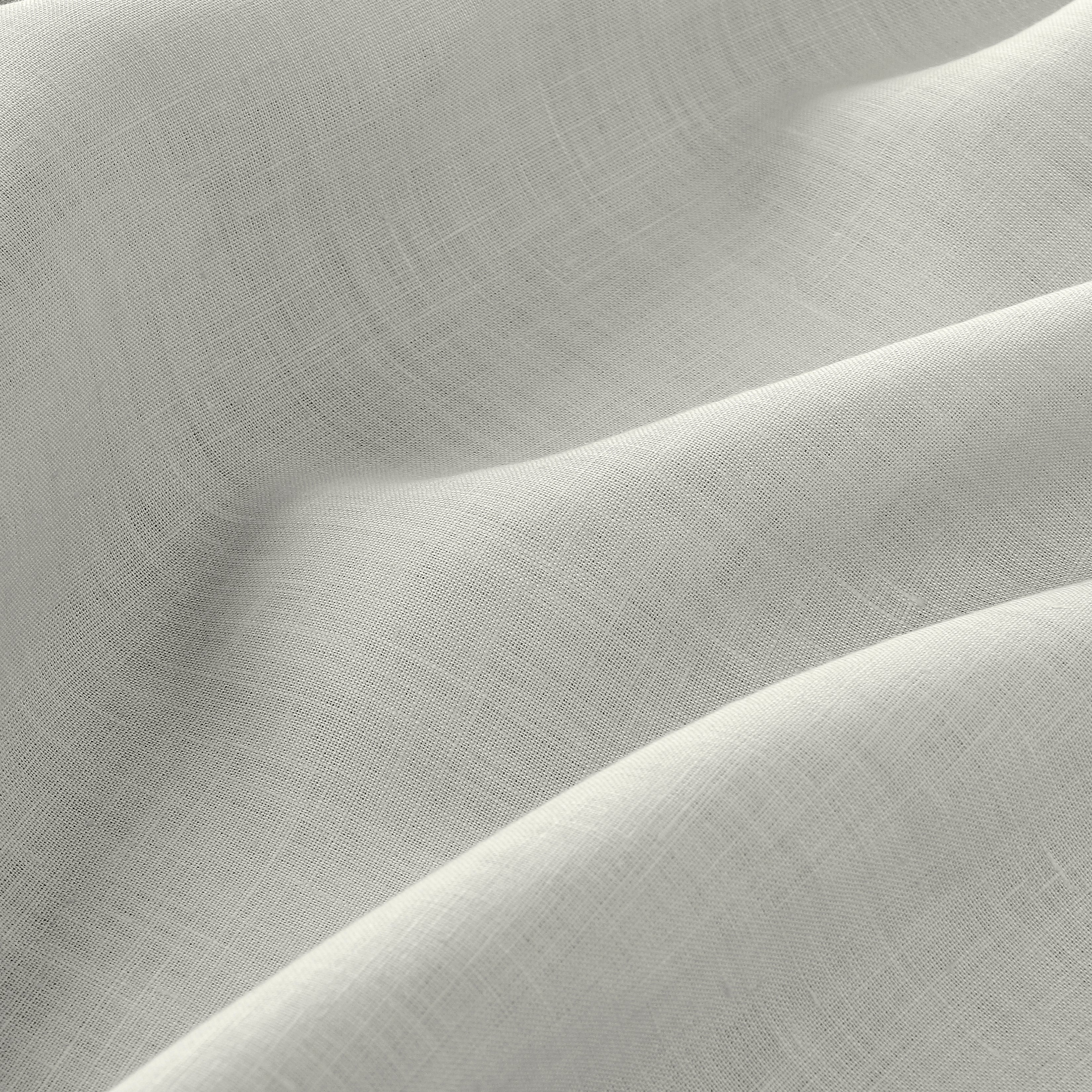 Silver grey pure linen tablecloth folded to show fabric texture
