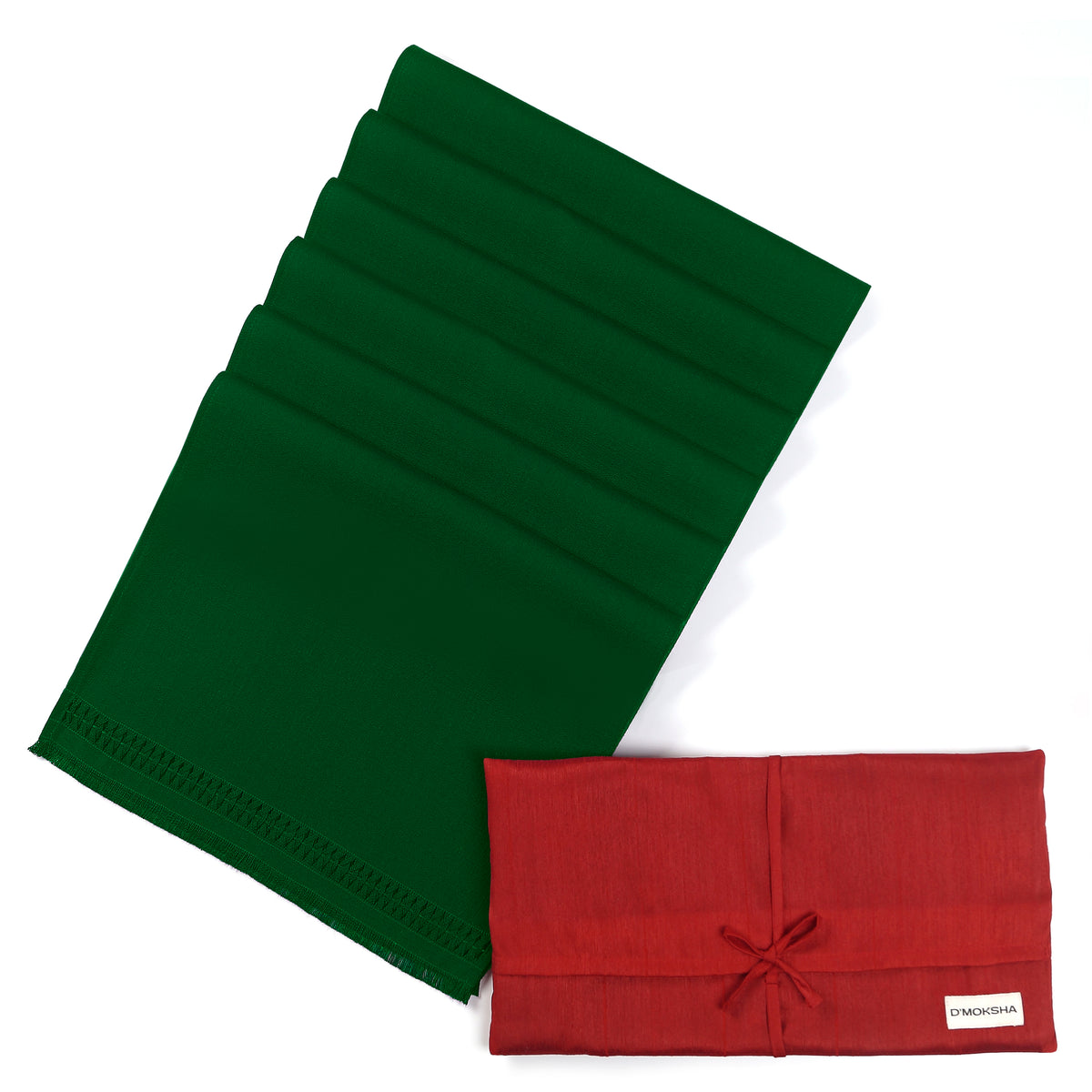 Eden green faux linen dinner napkins folded to show fabric texture