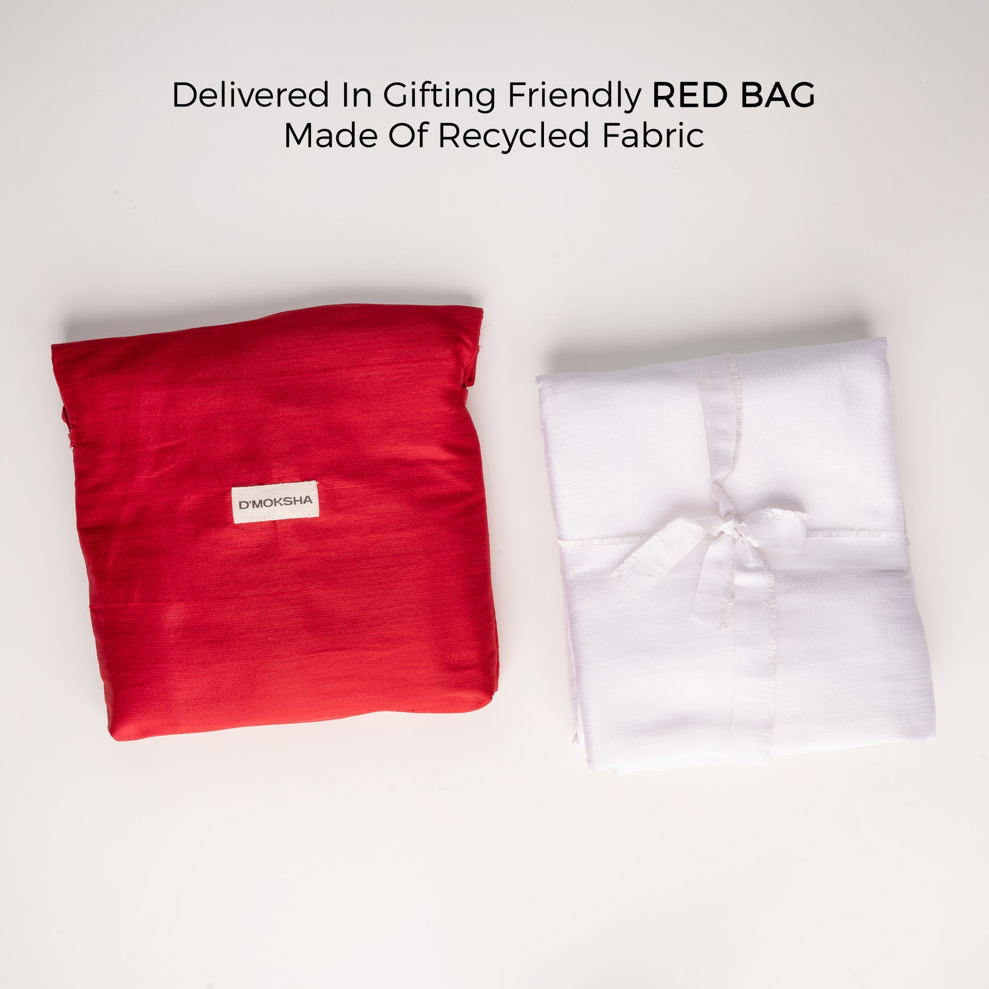 White Vegan Silk Tablecloth, Mitered Corner