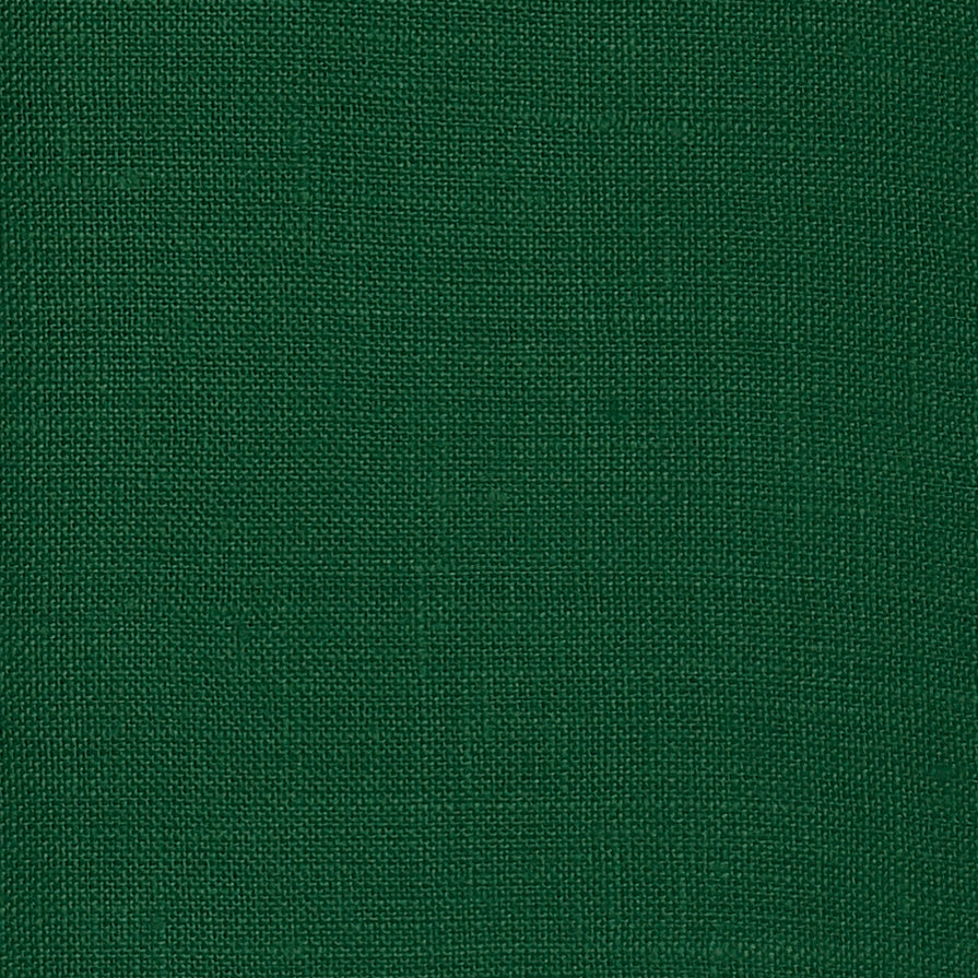 100% Pure Linen Fabric Forest Green