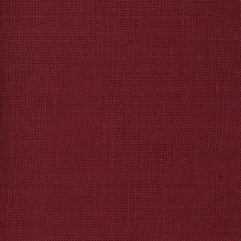 100% Pure Linen Fabric Dark Red