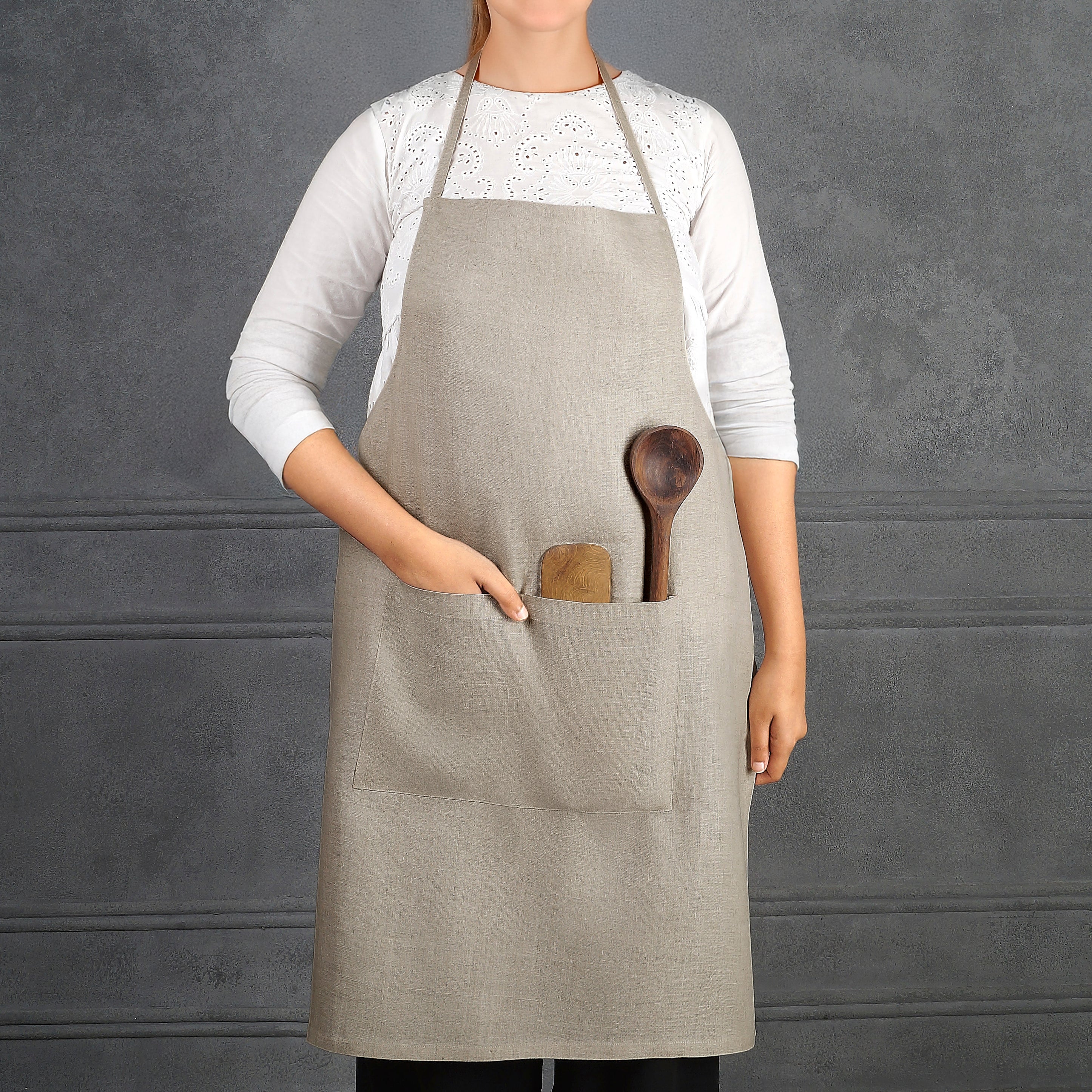 Classic Natural Linen Apron