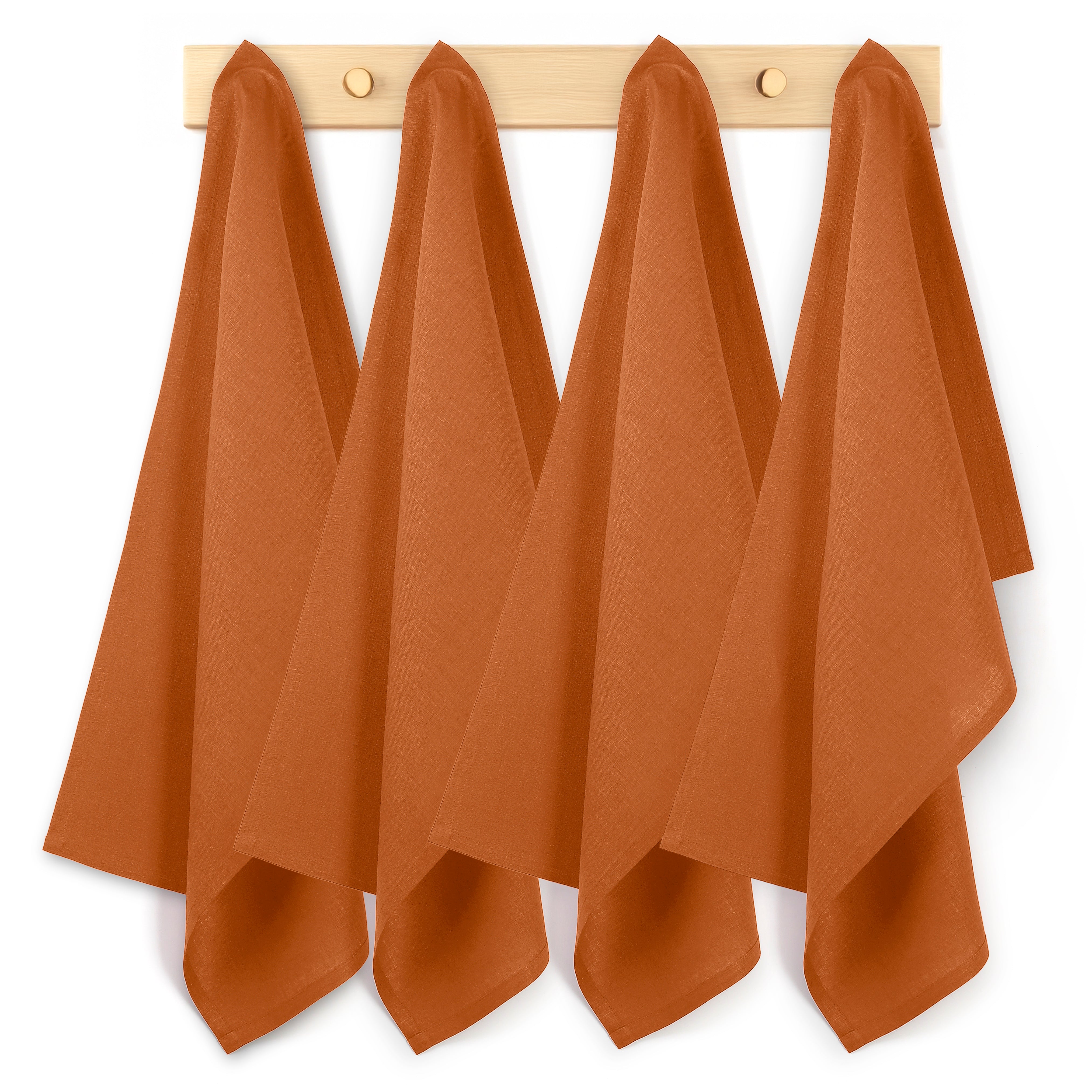 Rust Linen Kitchen Towel, 19 x 29 inch, 4 pcs