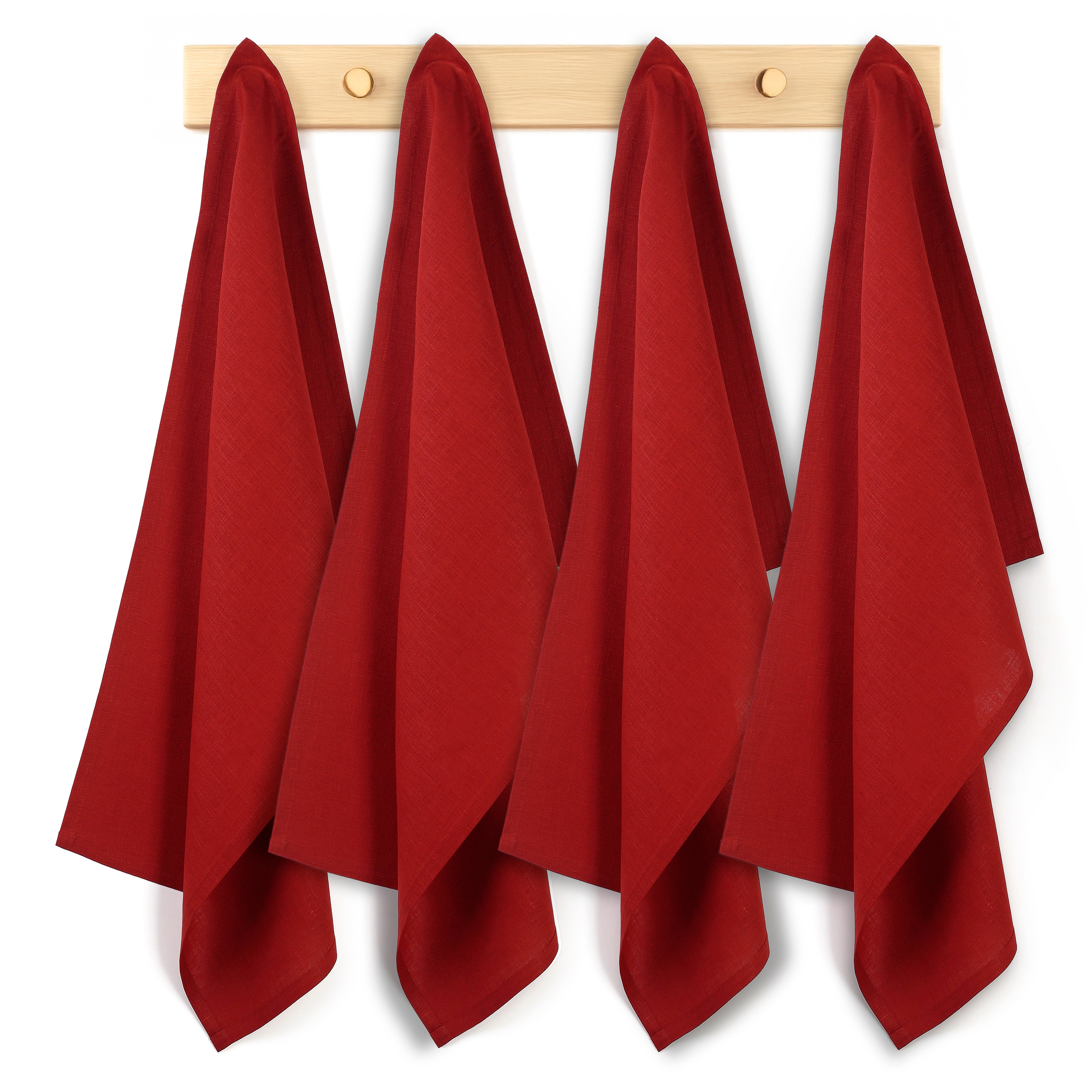 Red Linen Kitchen Towel, 19 x 29 inch, 4 pcs