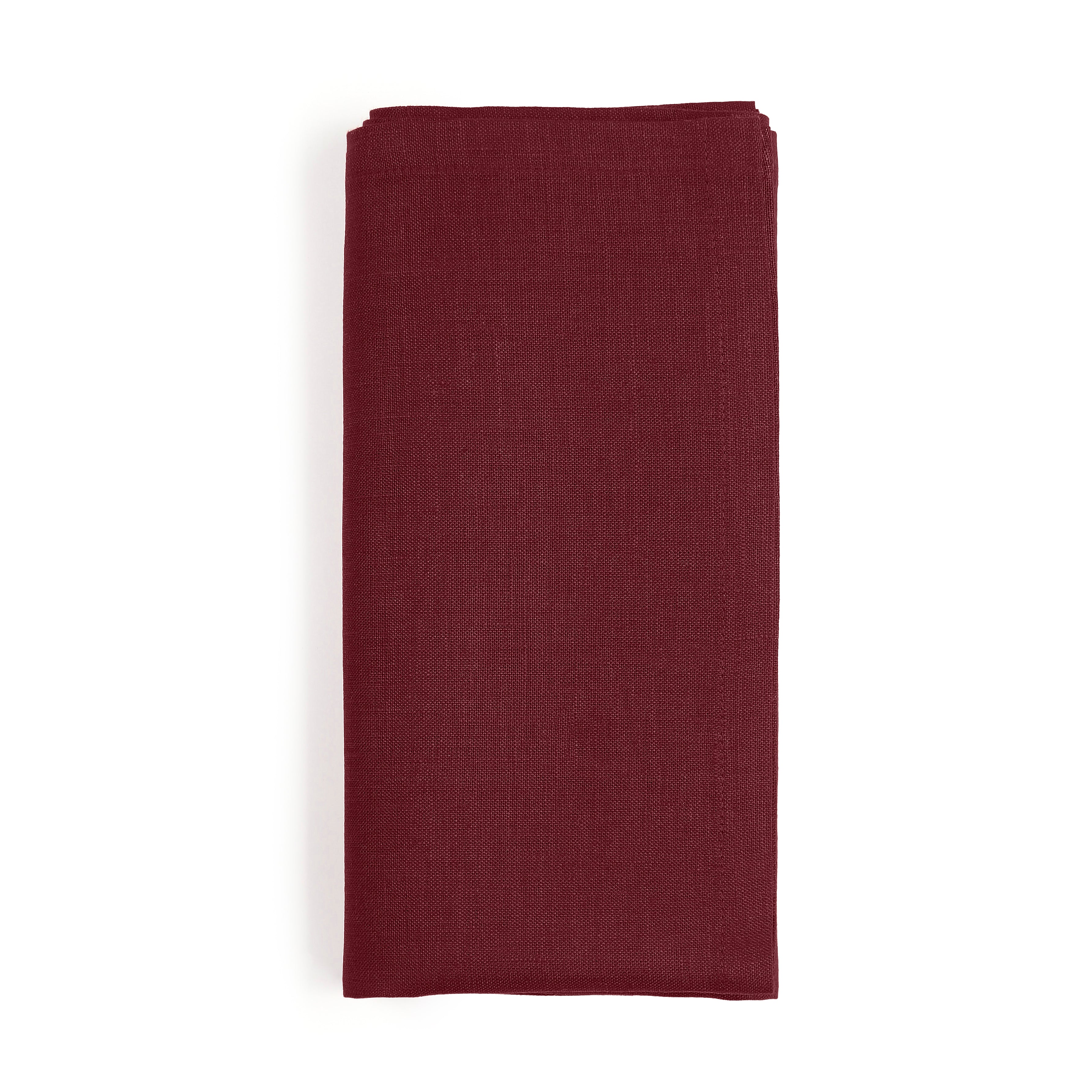 Dark Red Linen Kitchen Towel, 19 x 29 inch, 4 pcs