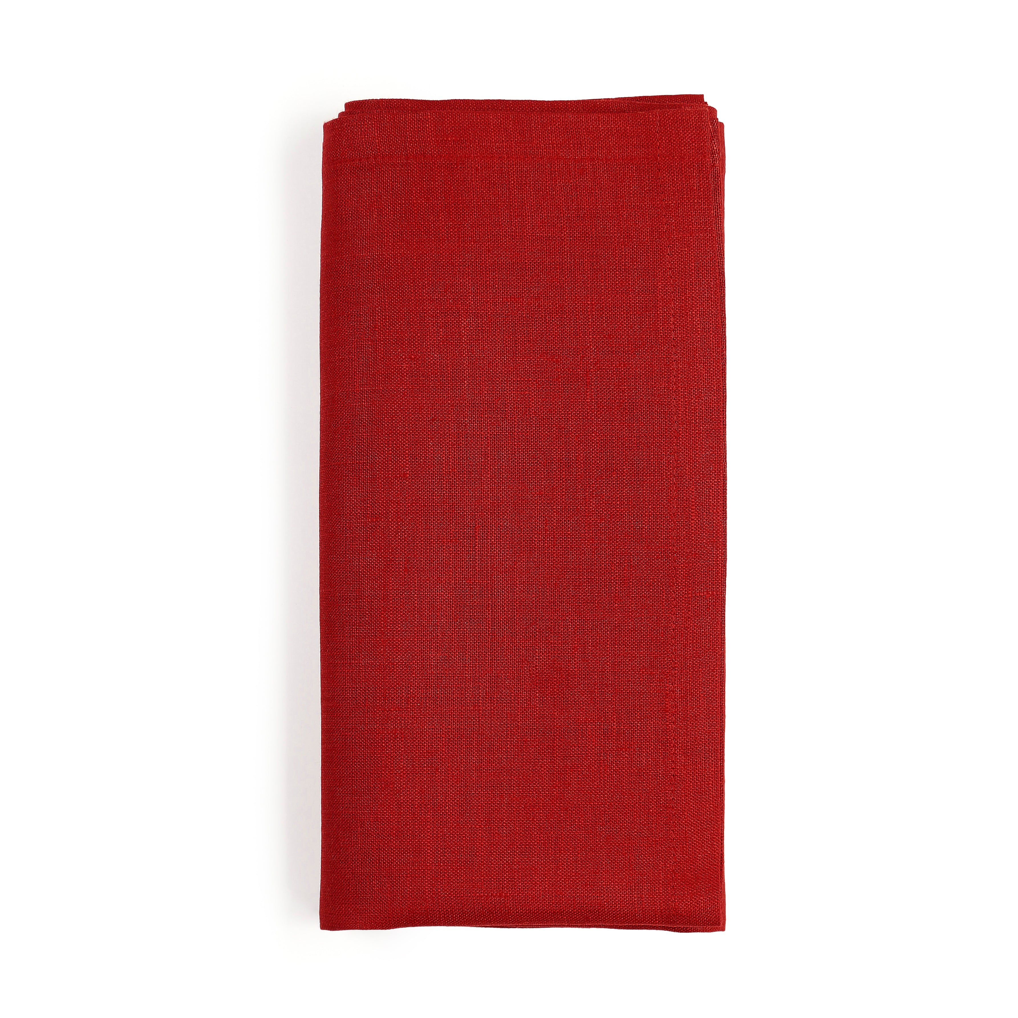 Red Linen Kitchen Towel, 19 x 29 inch, 4 pcs