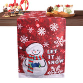 Let It Snow Vegan Silk Table Runner - Christmas Print
