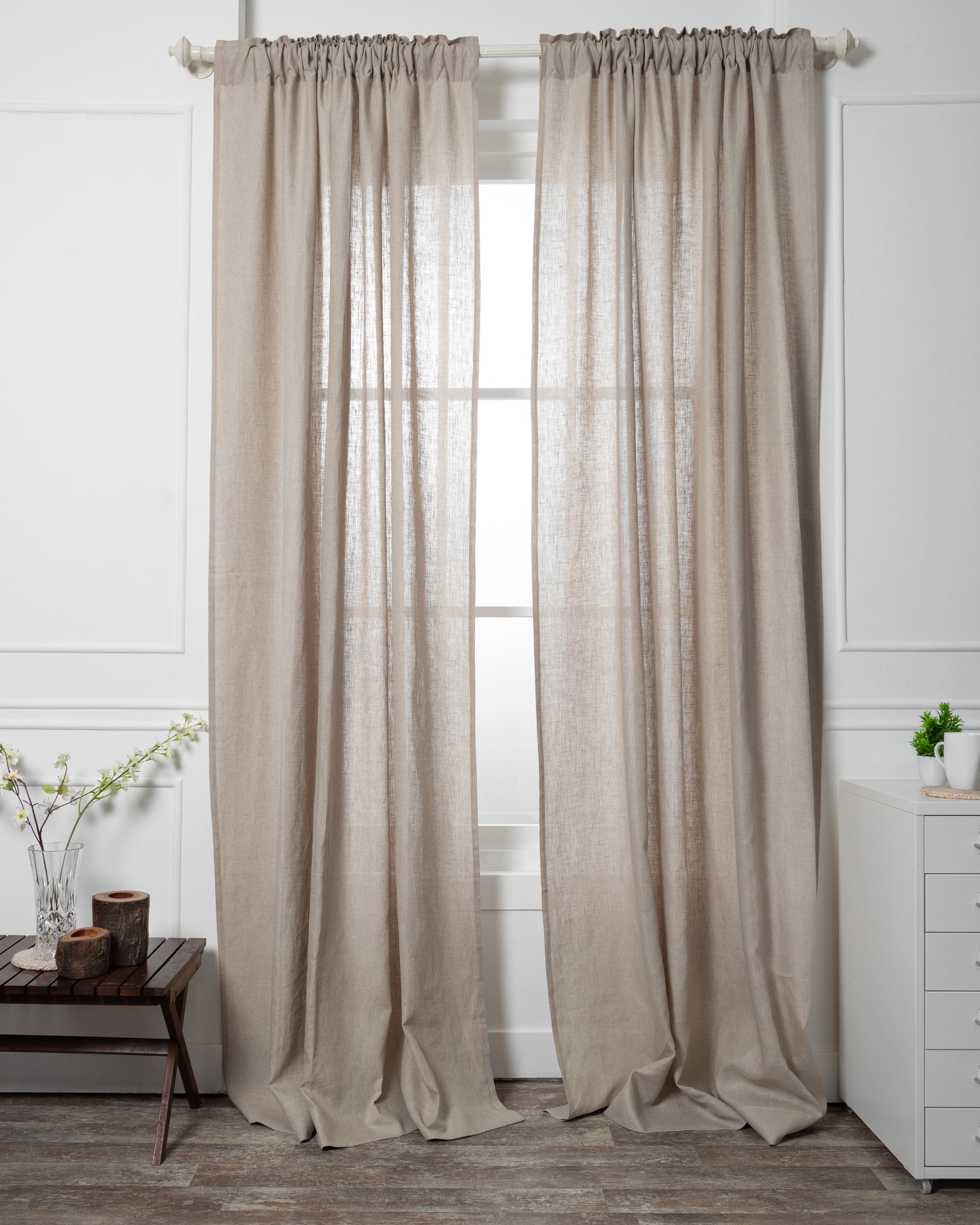 Natural Linen Curtains - Luxe