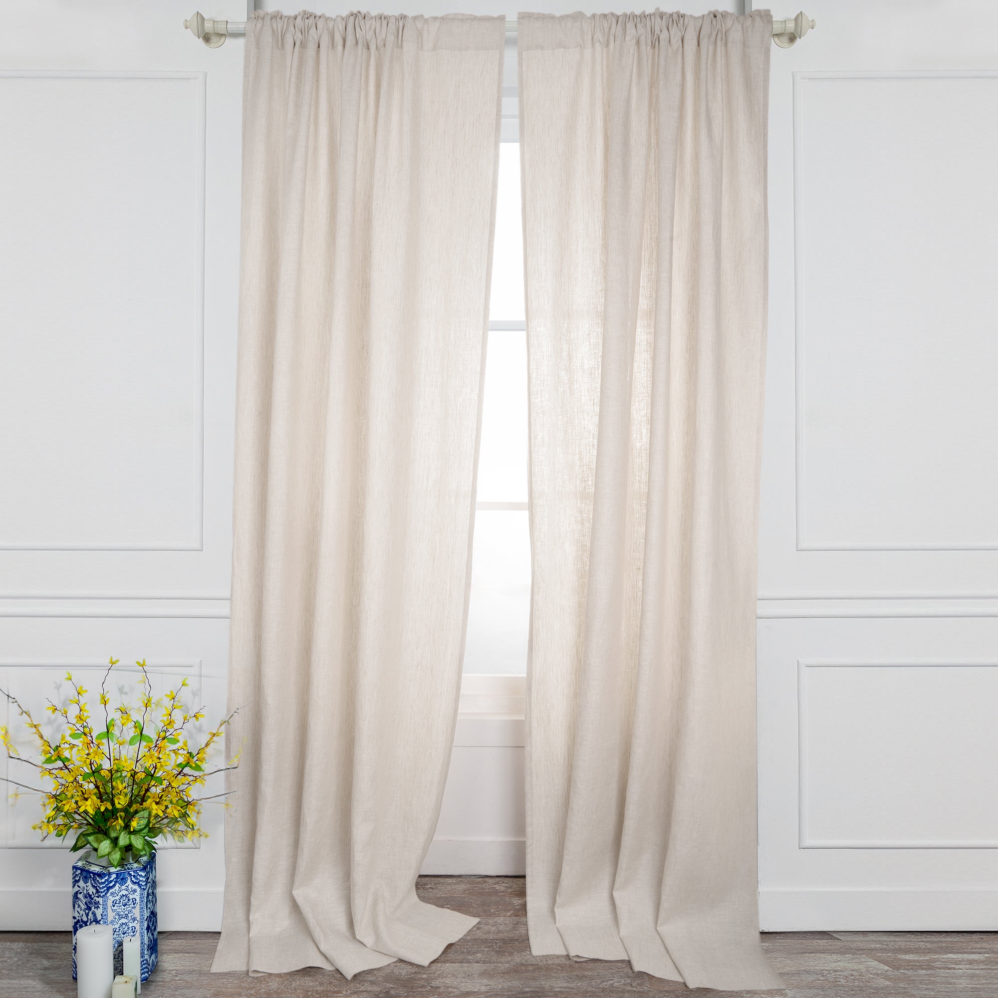 Light Natural Linen Curtain