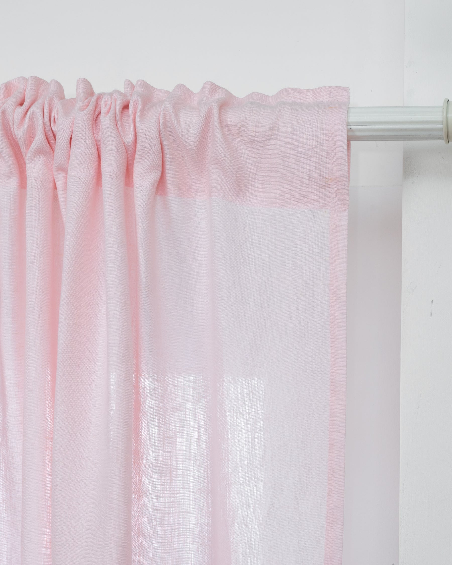 Pastel Pink Linen Curtain | 1 Panel