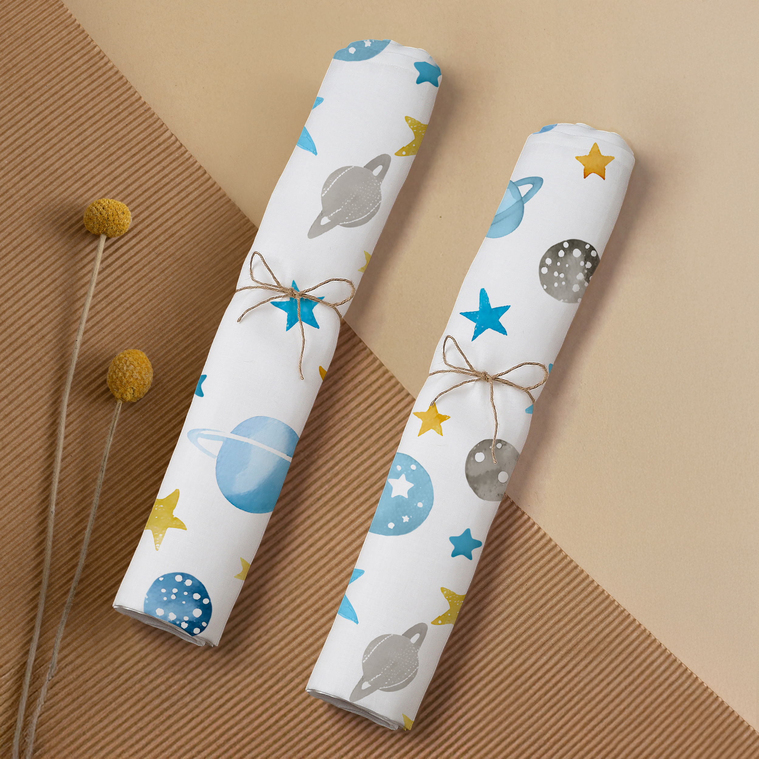 Lunar Lullaby Blanket, 47 x 47 inch, Pack of 2