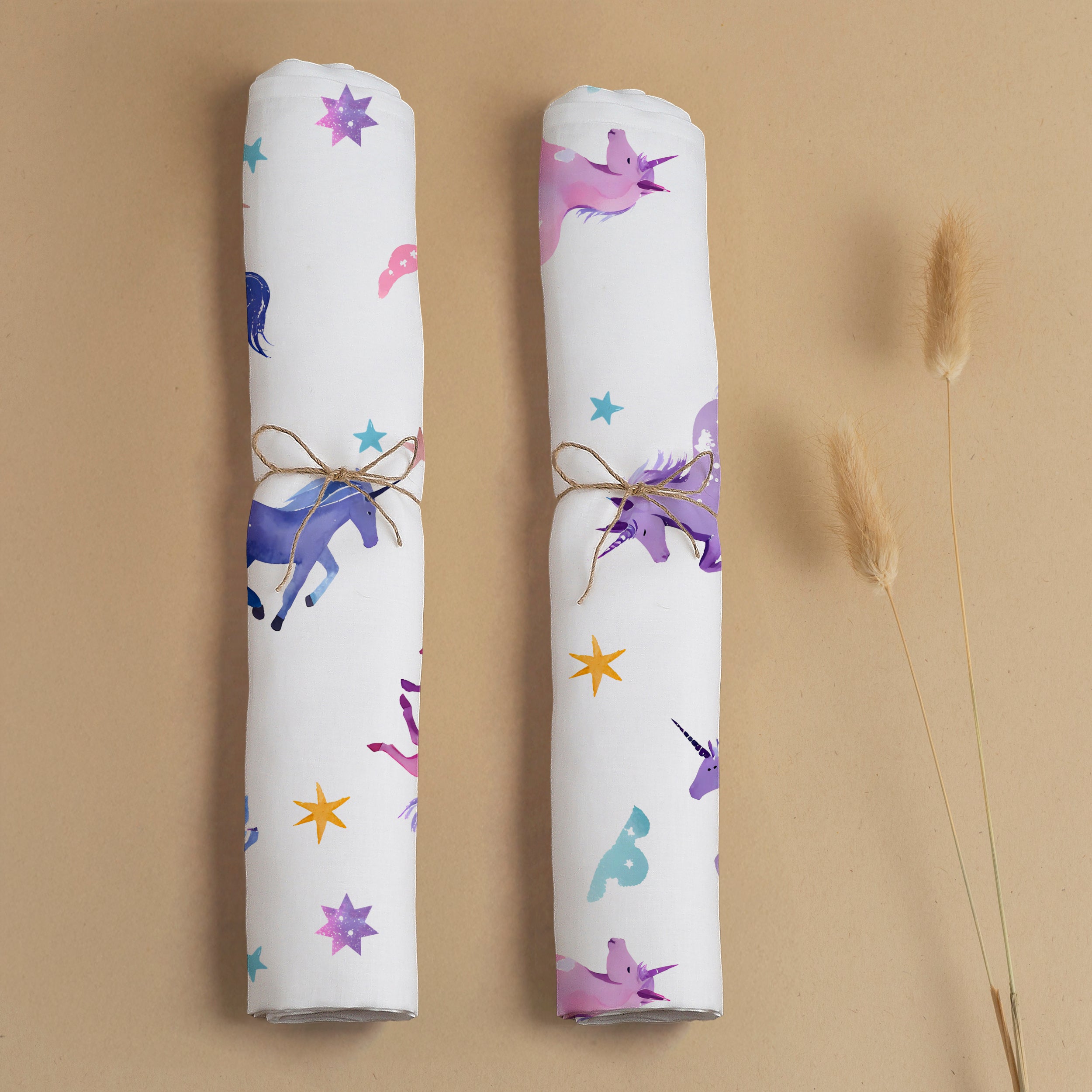 Unicorn Whimsy Swaddle Wrap, 0-3 Months, Pack of 2