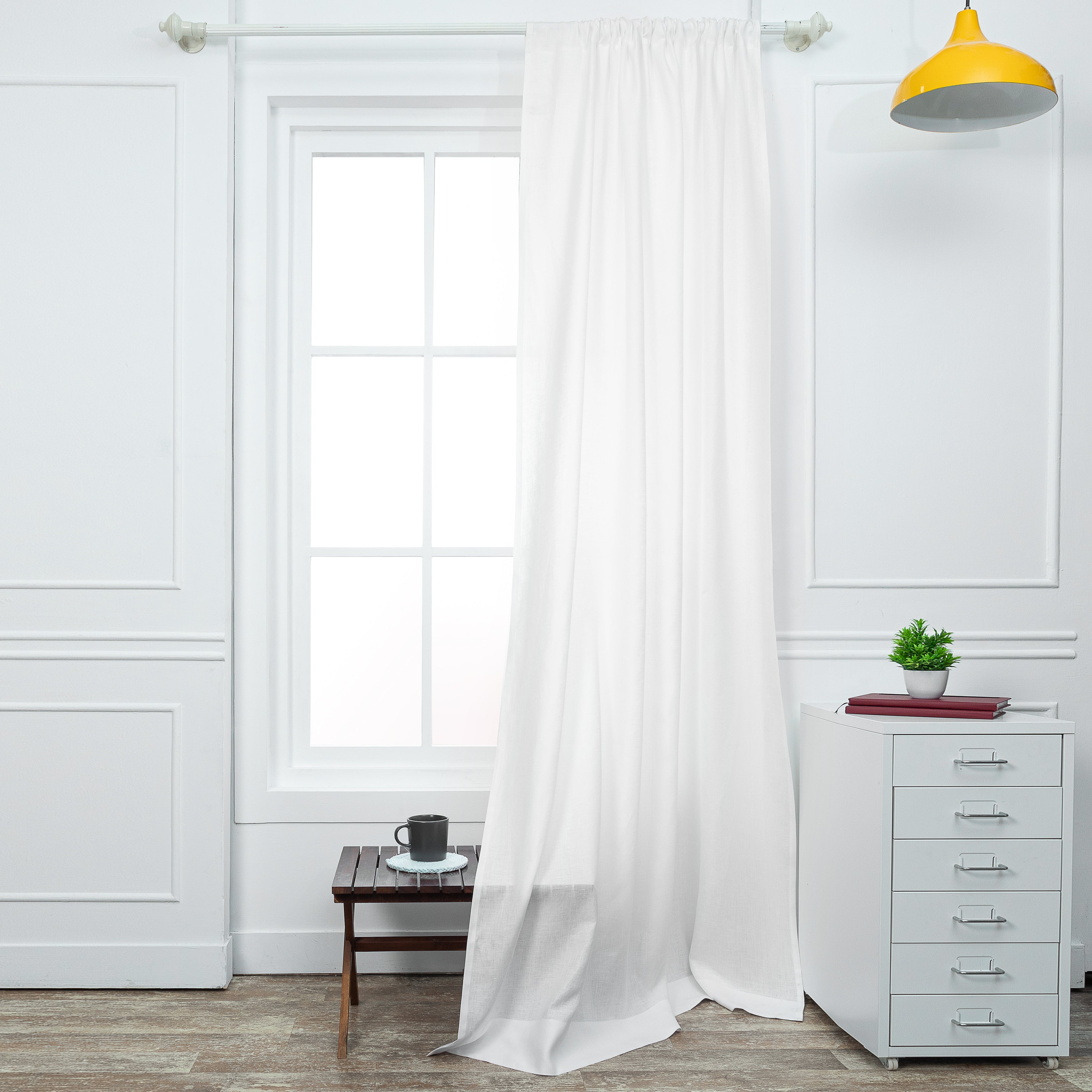 White Hemp Curtain