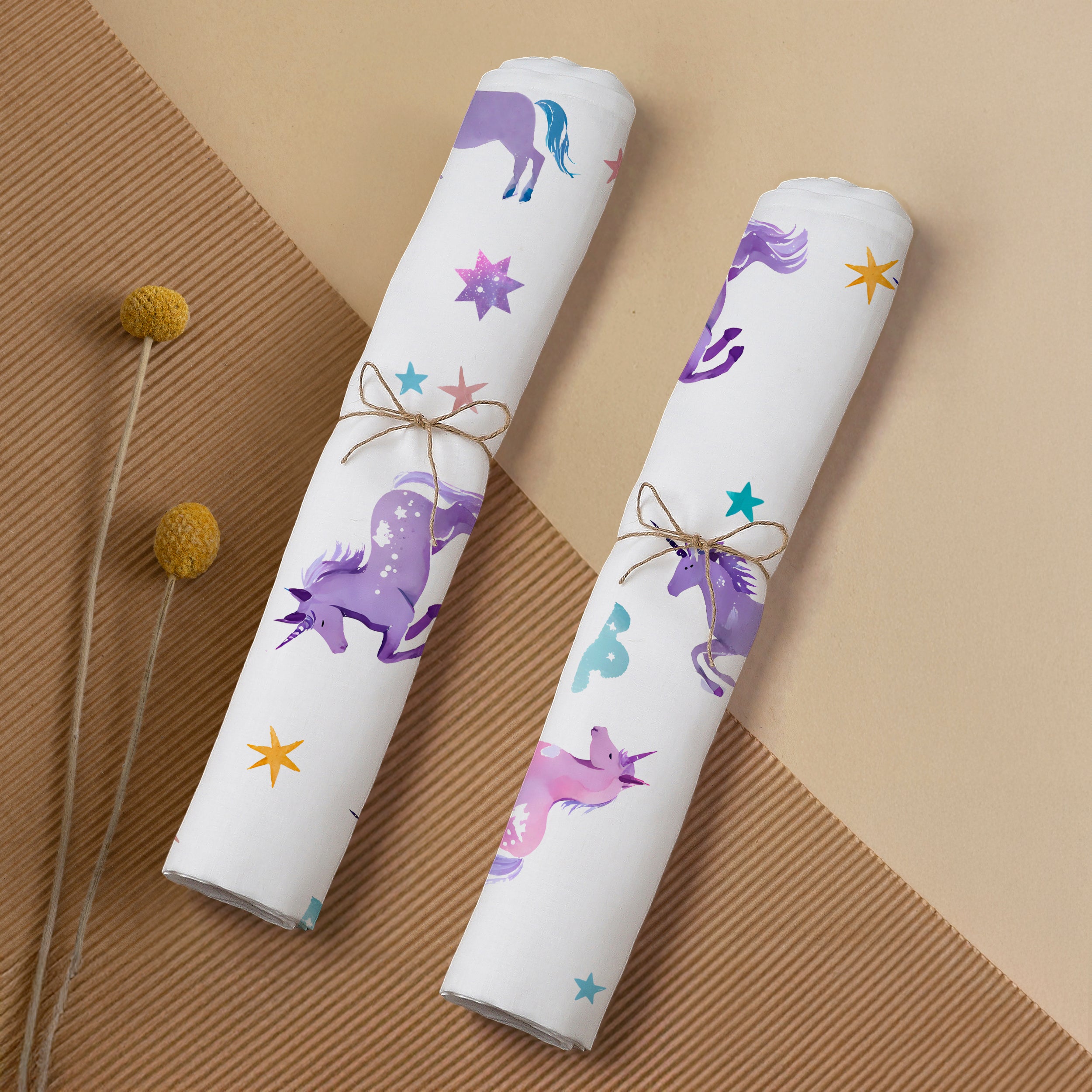 Unicorn Whimsy Blanket, 47 x 47 inch, Pack of 2