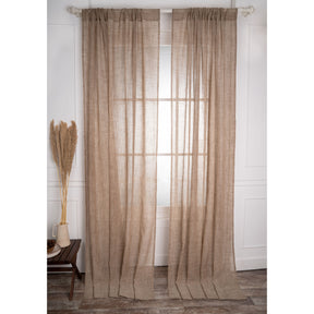 Flax Faux Jute Curtain | Set of 2 Panels