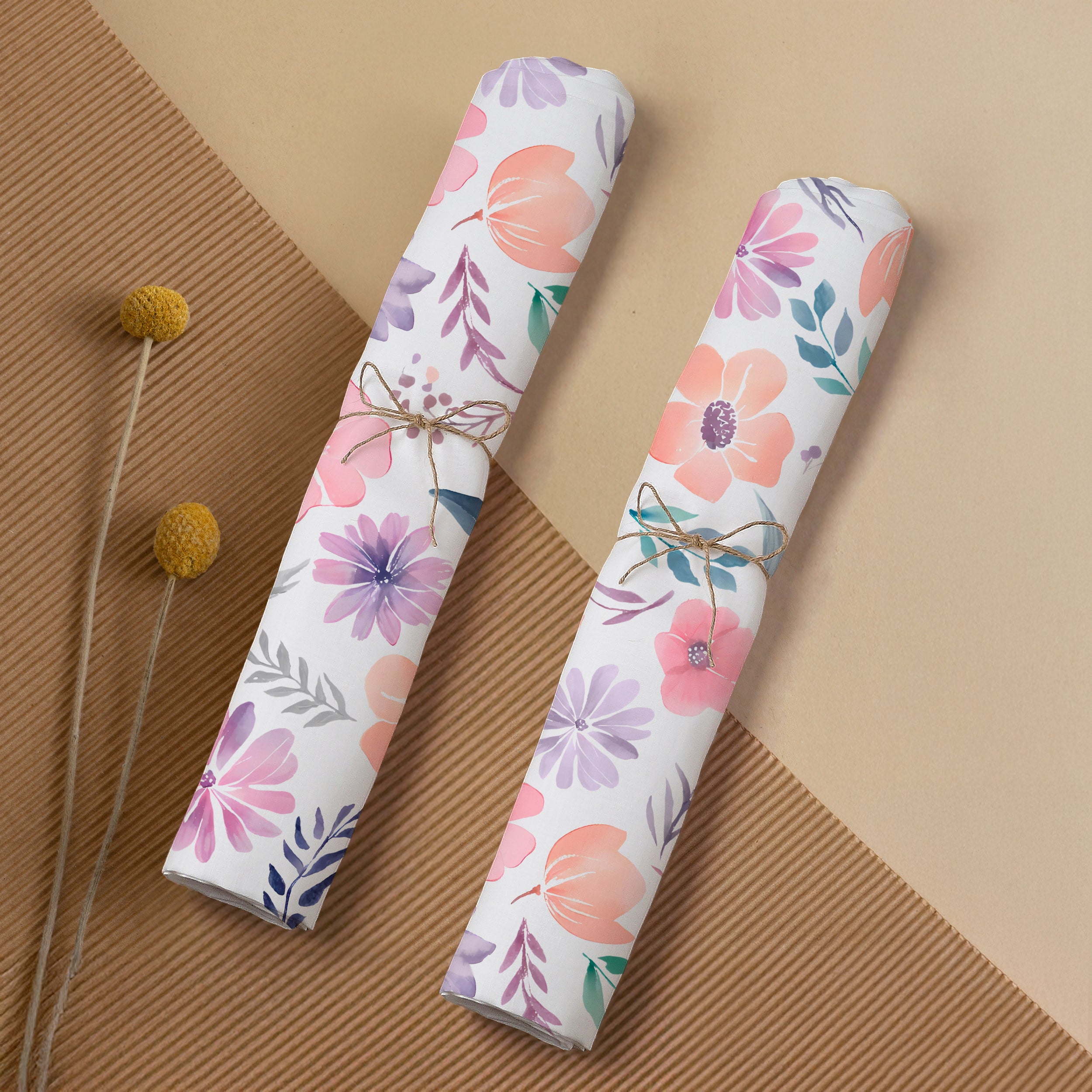 Wildflower Wrap Blanket, 47 x 47 inch, Pack of 2