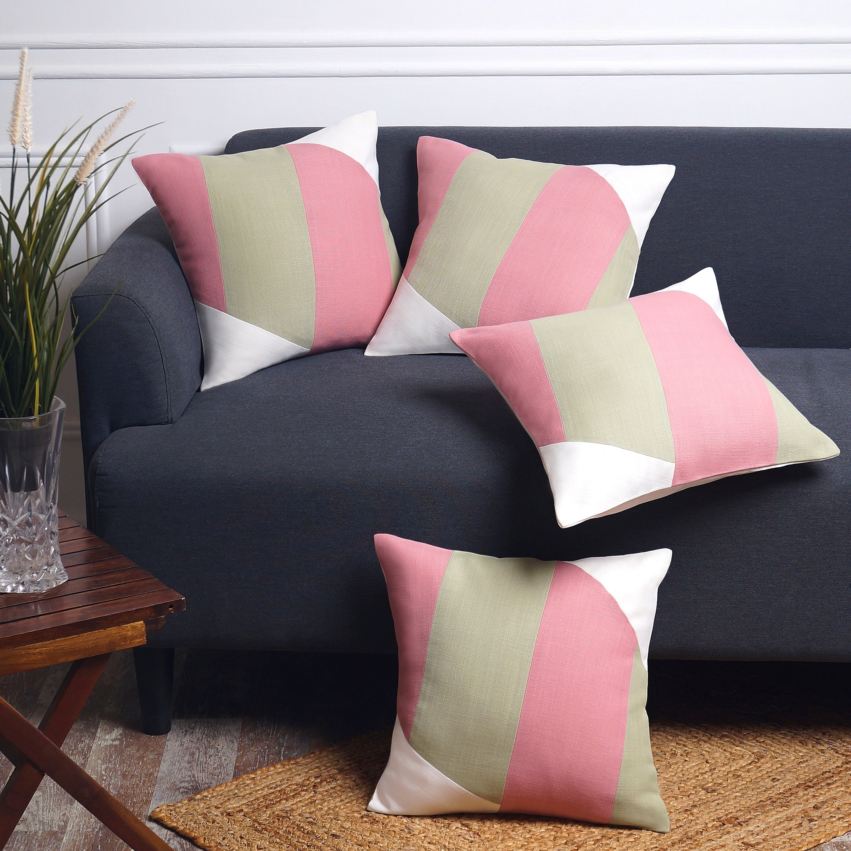 Dreamscape Pillow Cover - Dusty Pink and Sage Green