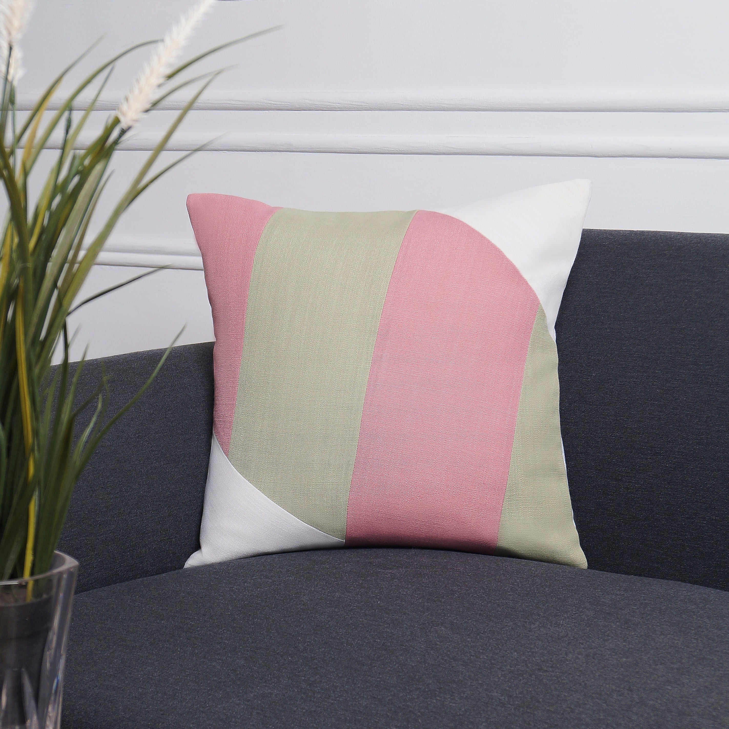 Dreamscape Pillow Cover - Dusty Pink and Sage Green