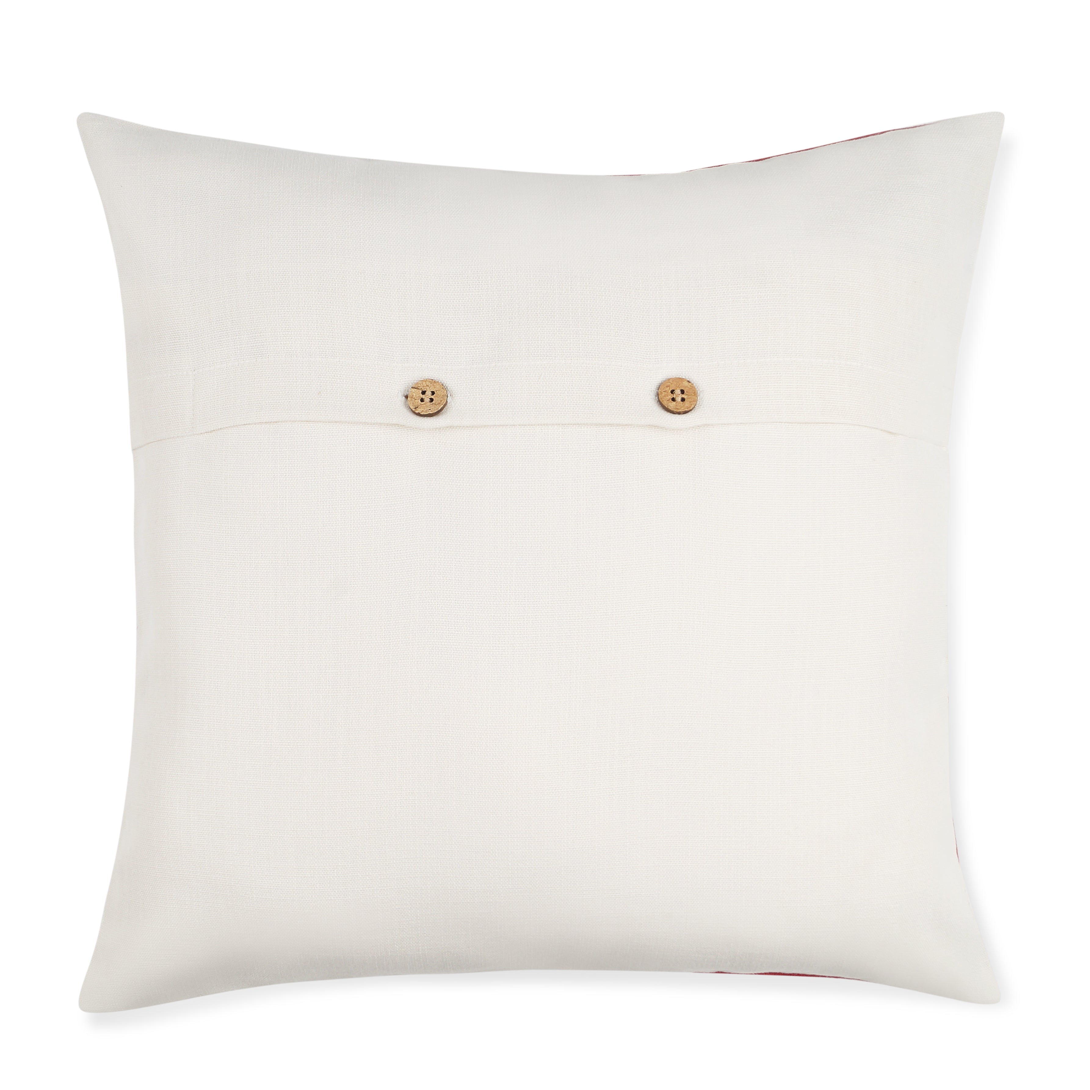 Serendipity Pillow Cover - Ivory and Red