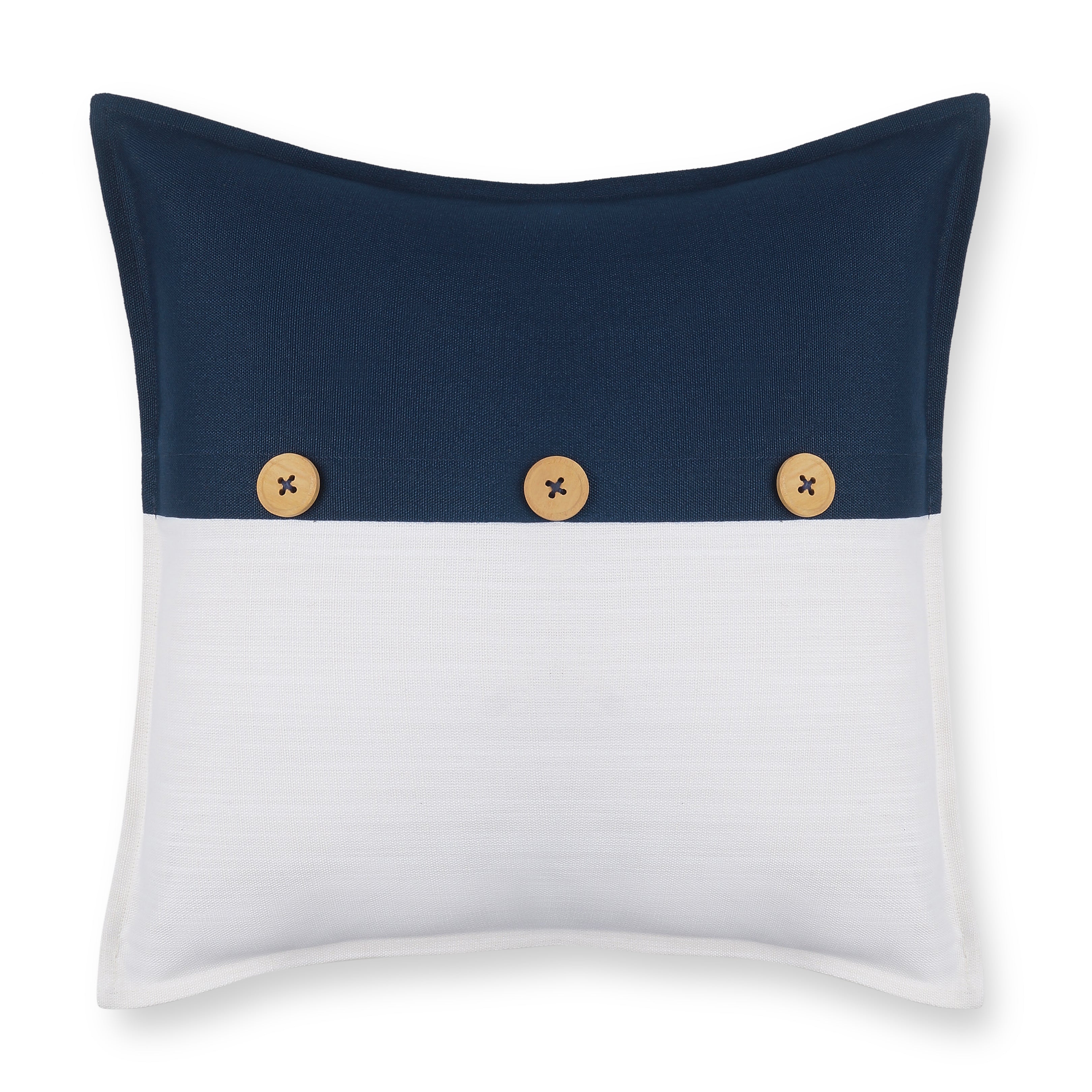 Yin Yang Pillow Cover - White and Navy Blue