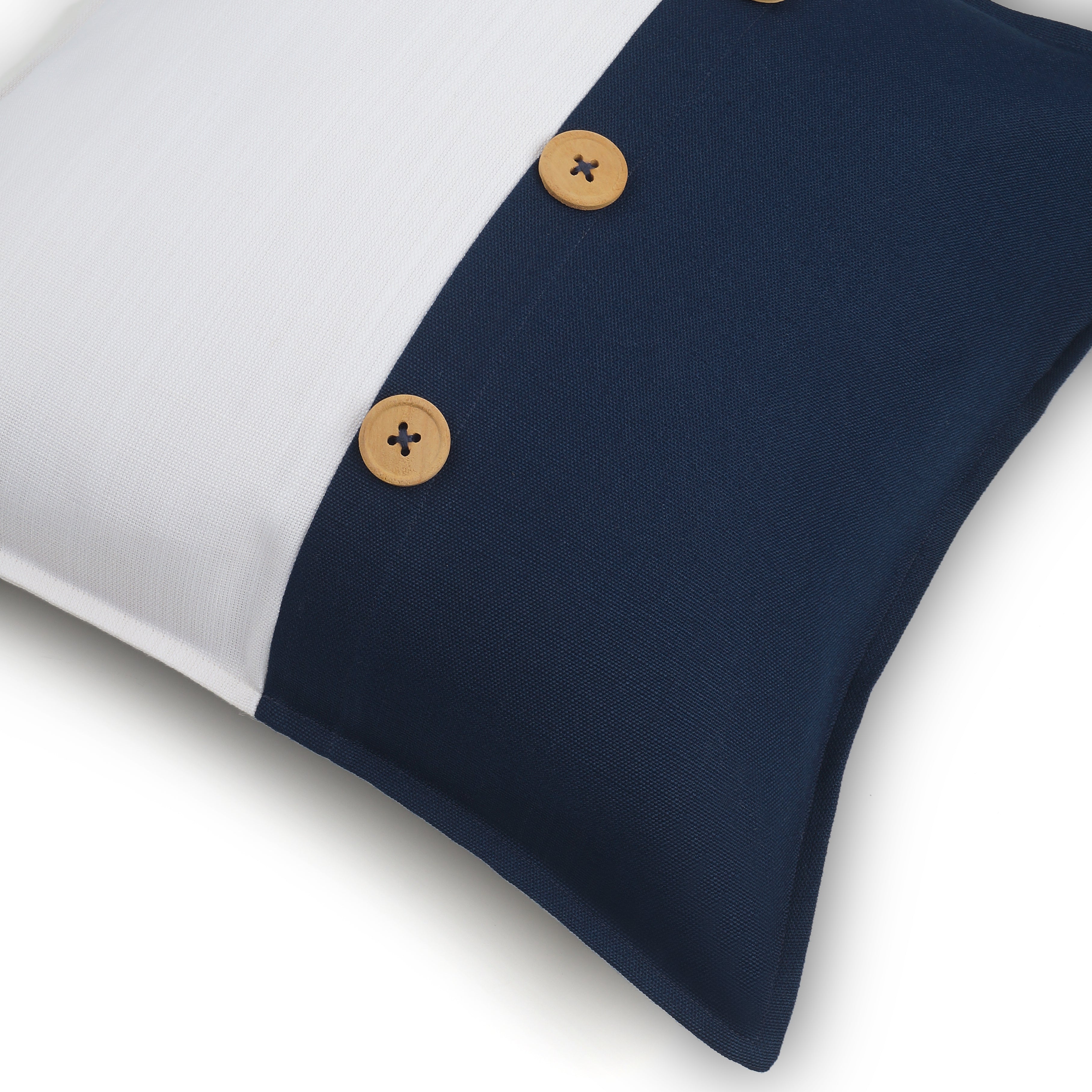 Yin Yang Pillow Cover - White and Navy Blue