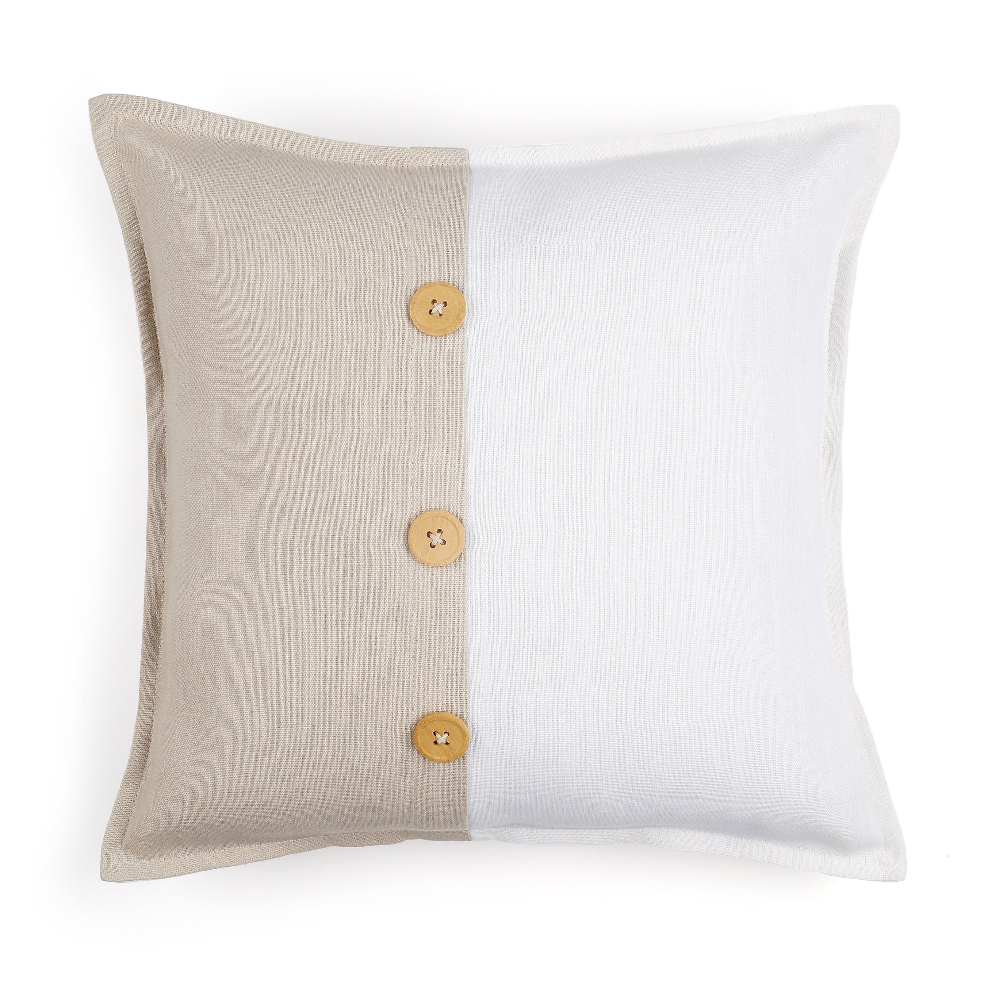 Yin Yang Pillow Cover - White and Natural