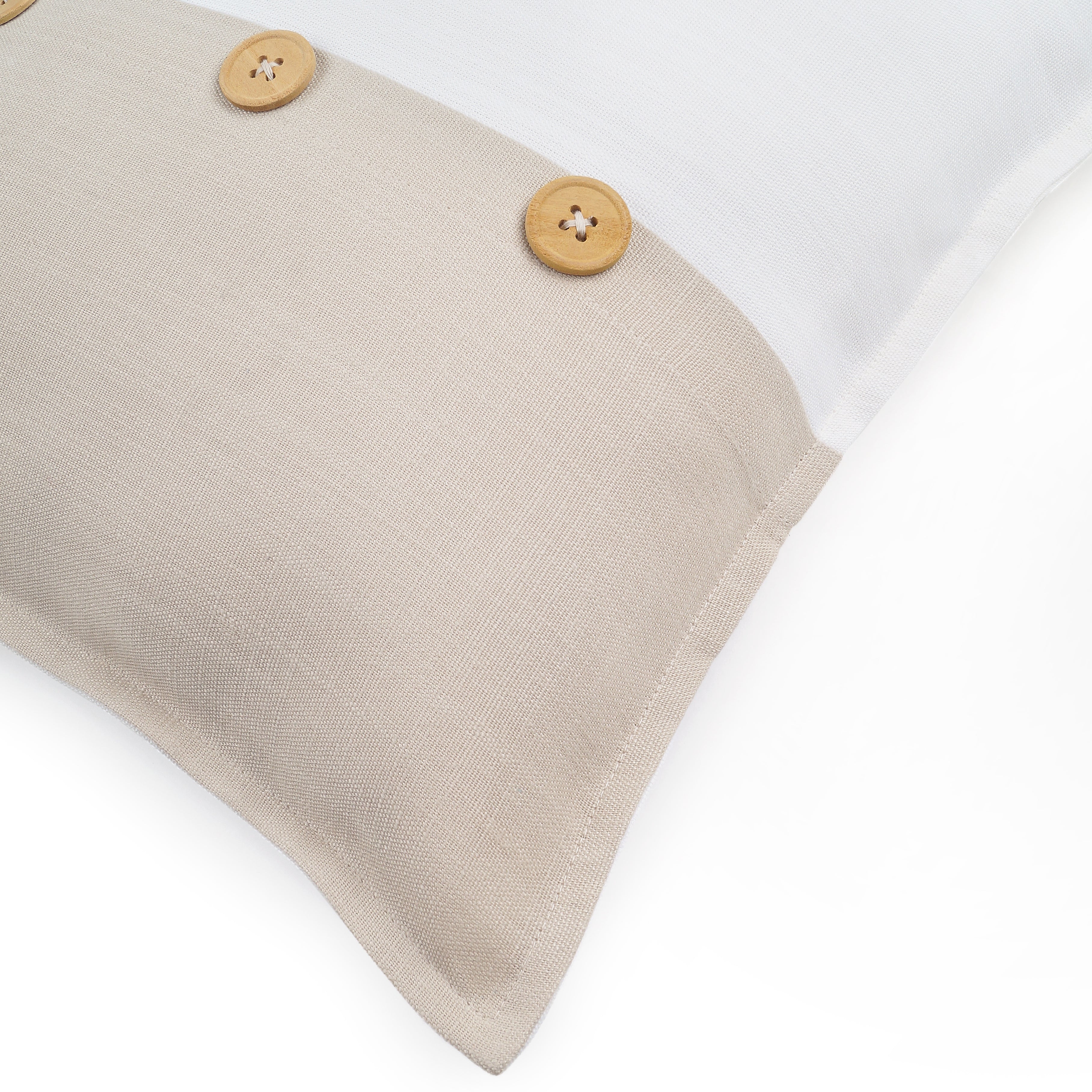 Yin Yang Pillow Cover - White and Natural