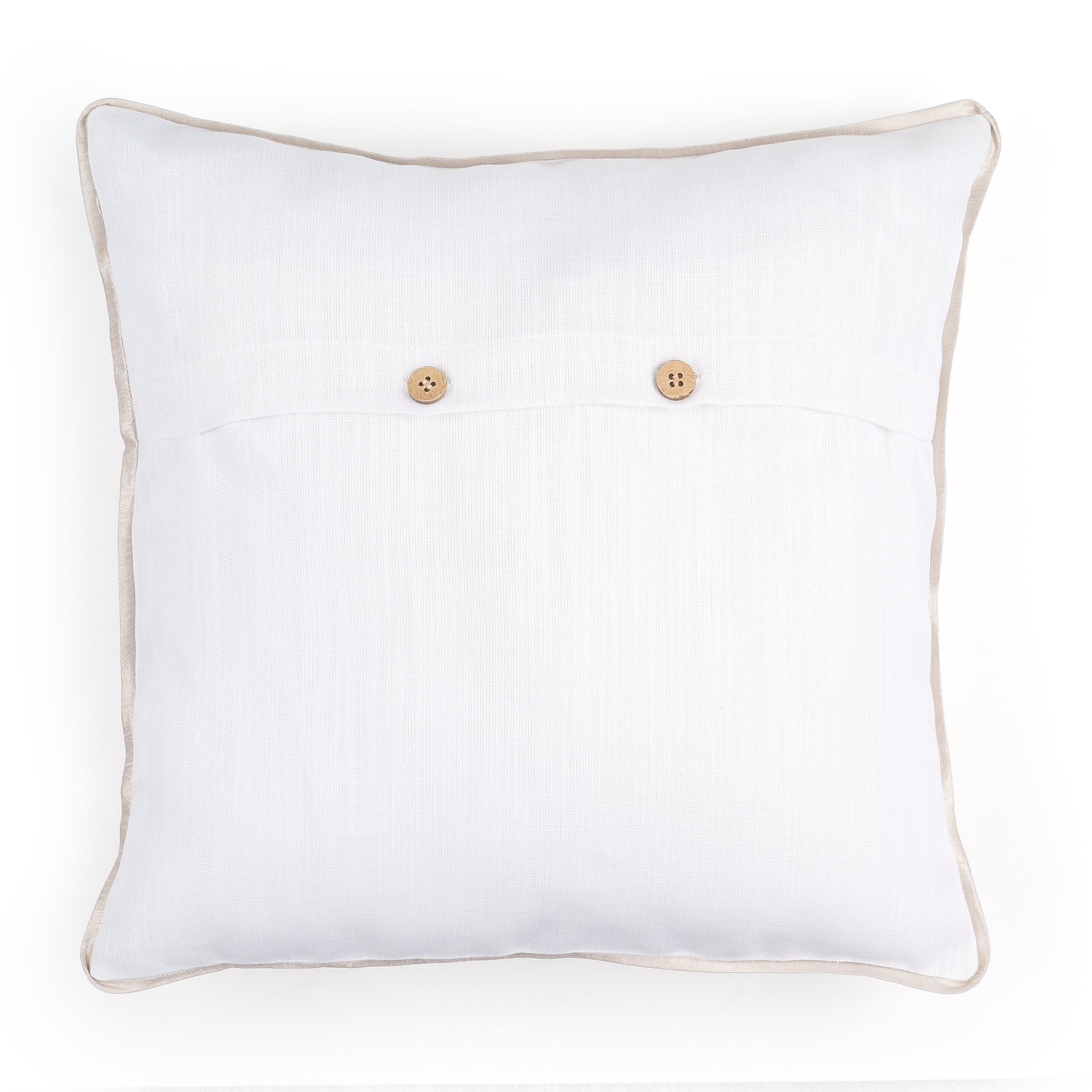 Marrow Edge Pillow Cover - White and Cream