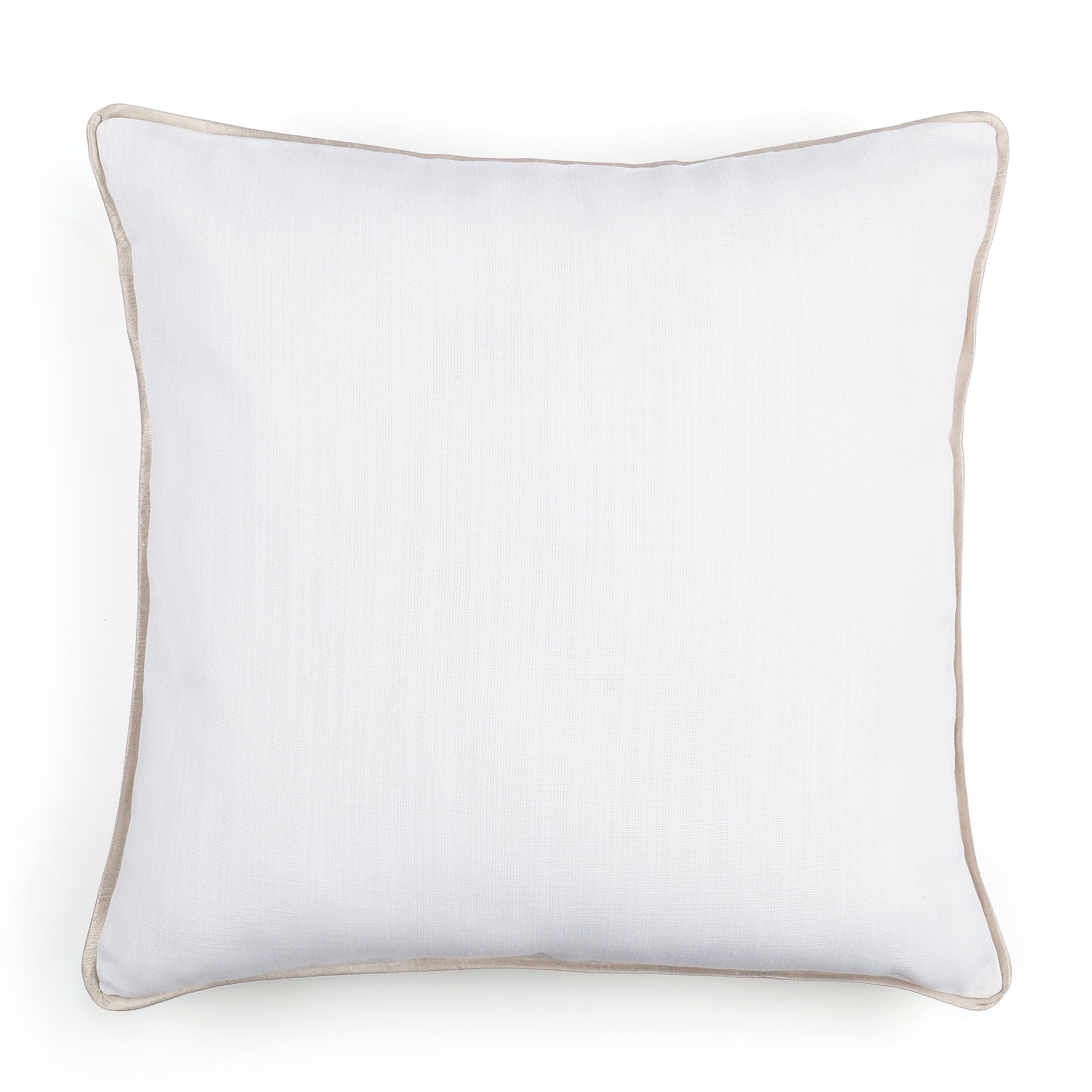 Marrow Edge Pillow Cover - White and Cream