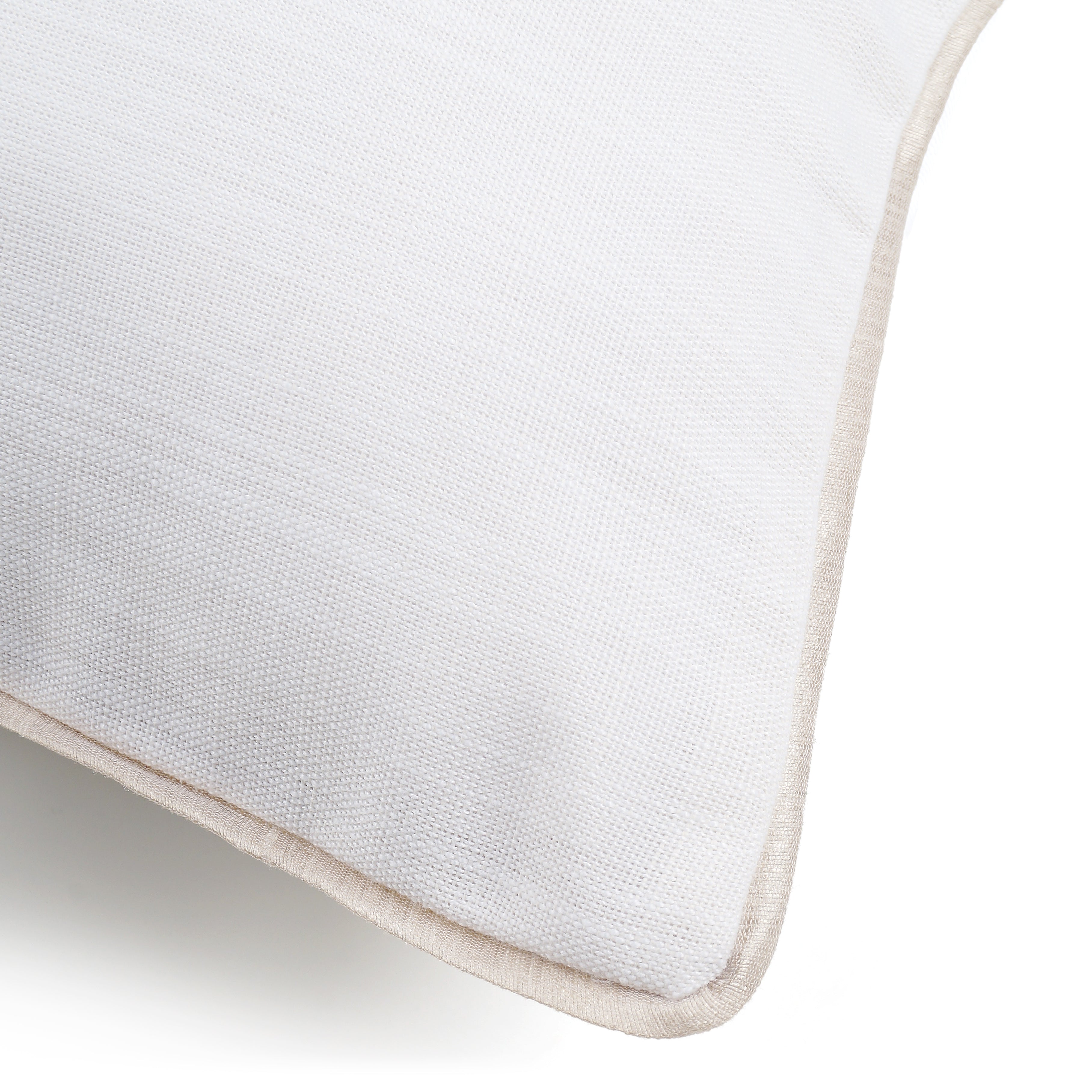 Marrow Edge Pillow Cover - White and Cream