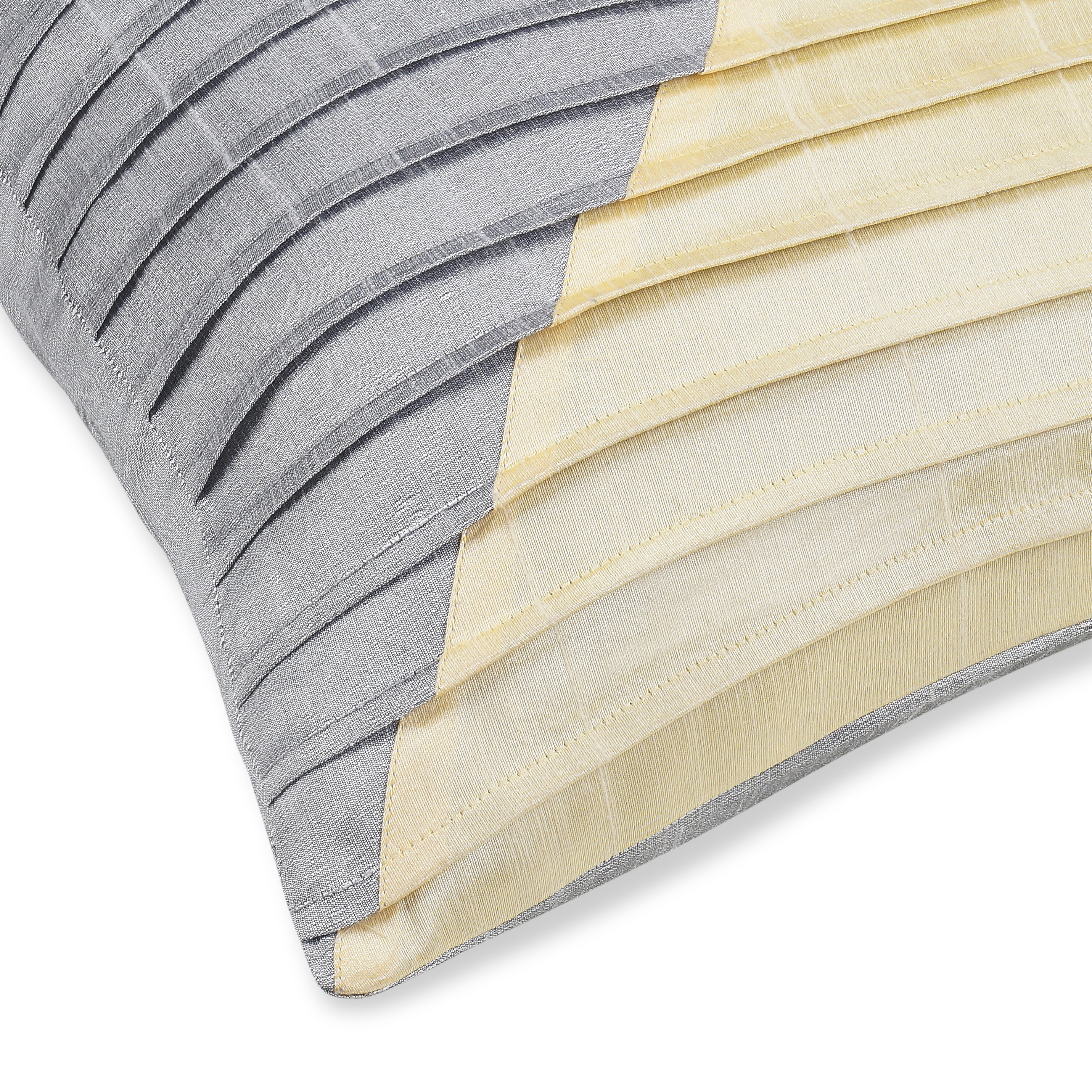 Ascent Pillow Cover - Silver Grey and Cream