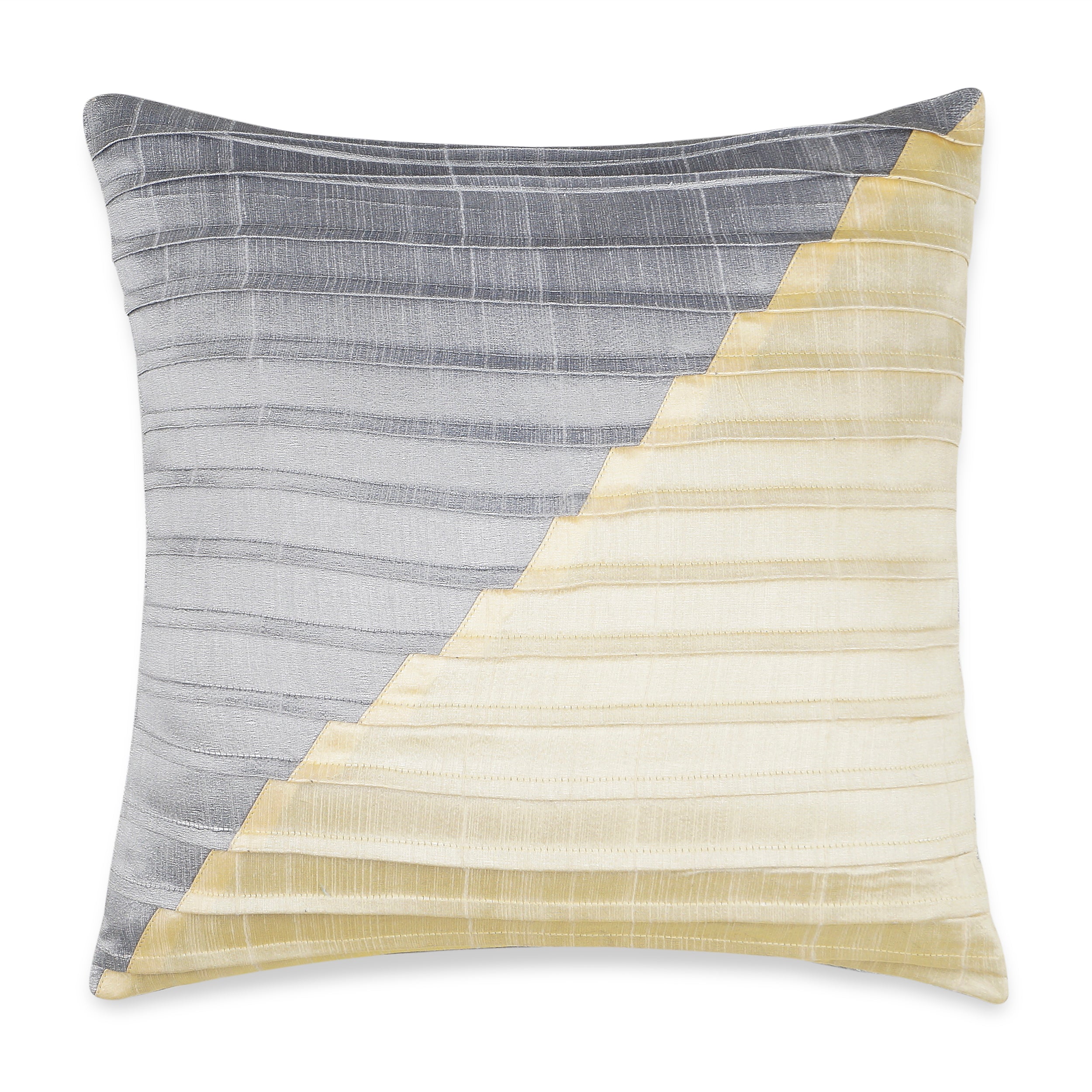 Ascent Pillow Cover - Silver Grey and Cream