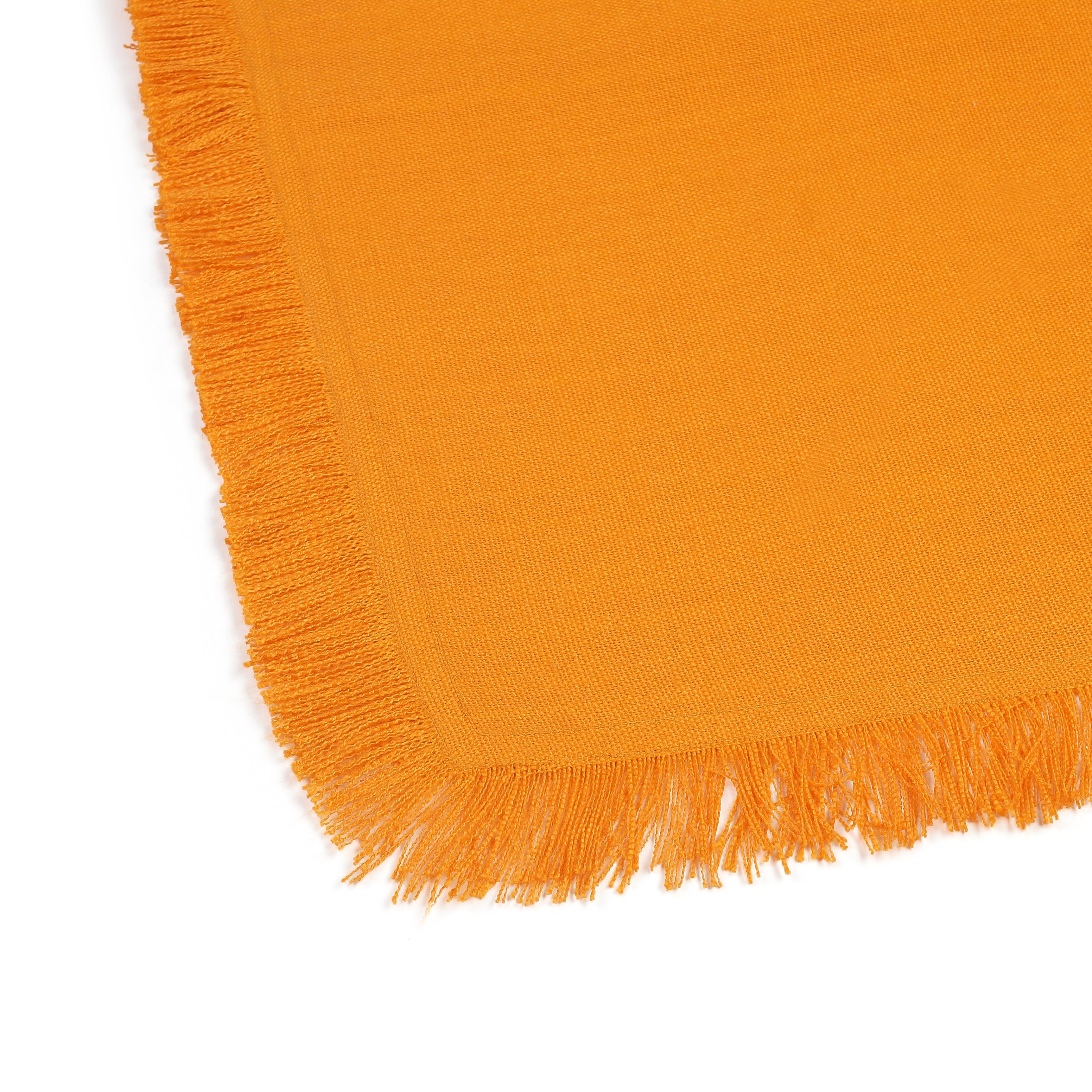 Bohemian Fringe Pillow Cover - Orange