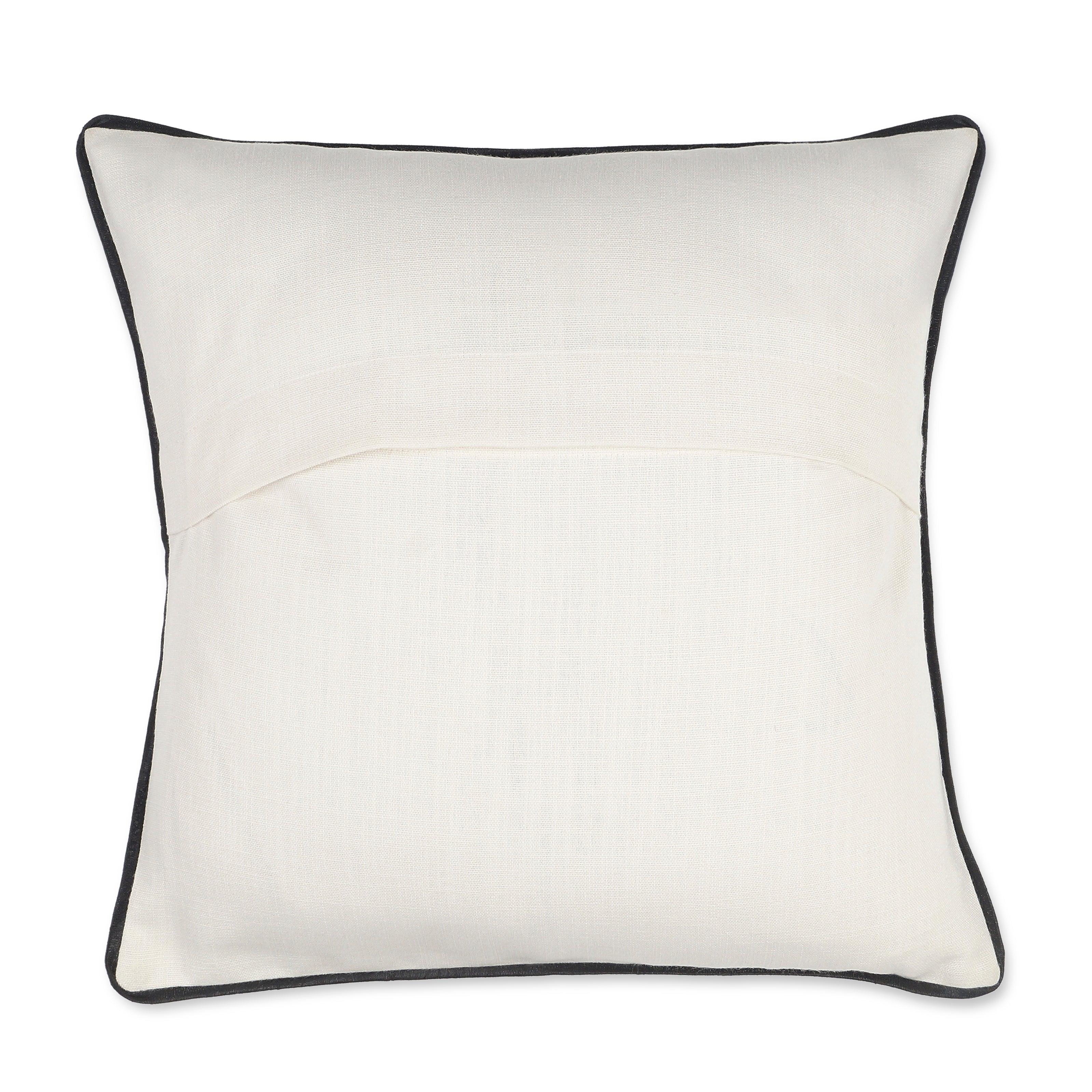 Marrow Edge Pillow Cover - White and Black