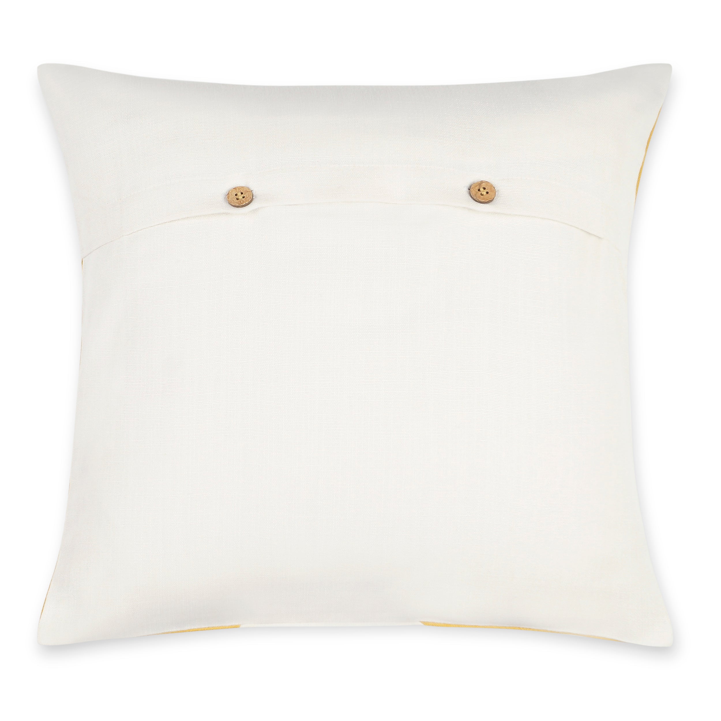 Serendipity Pillow Cover - Ivory and Mustard