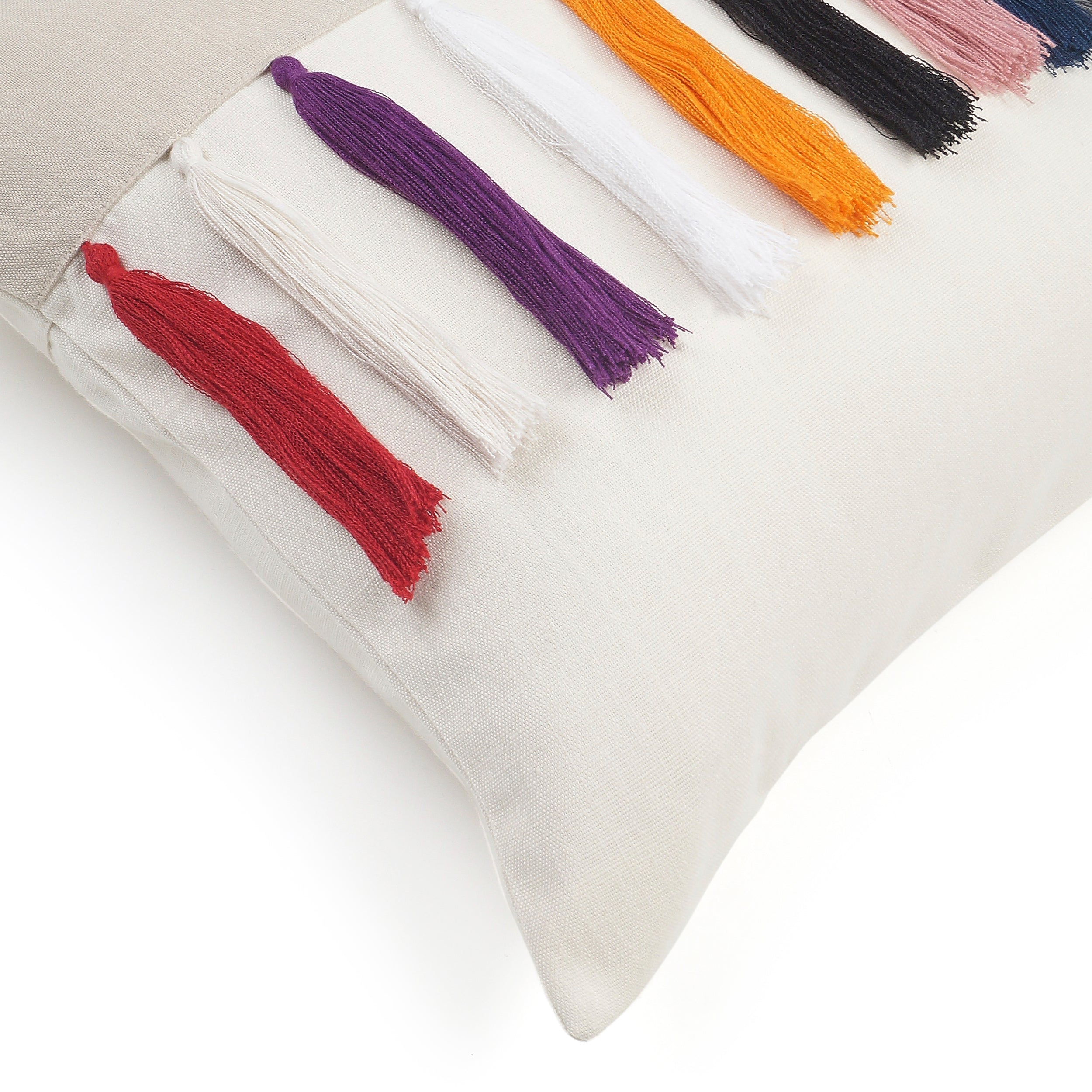 Bohemian Tassel Symphony Pillow Cover - Multicolor