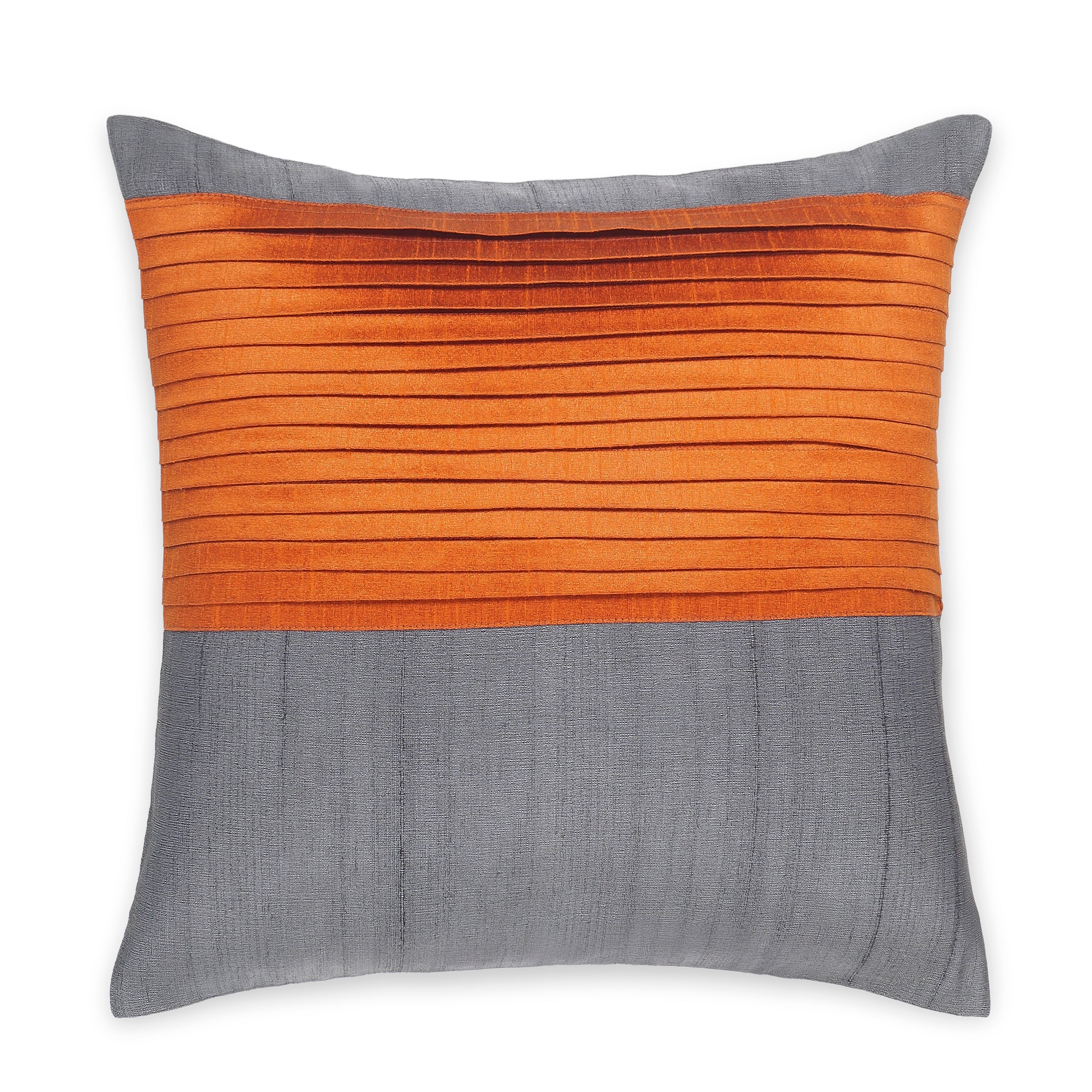 Lustra Pillow Cover - Charcoal Grey and Rust