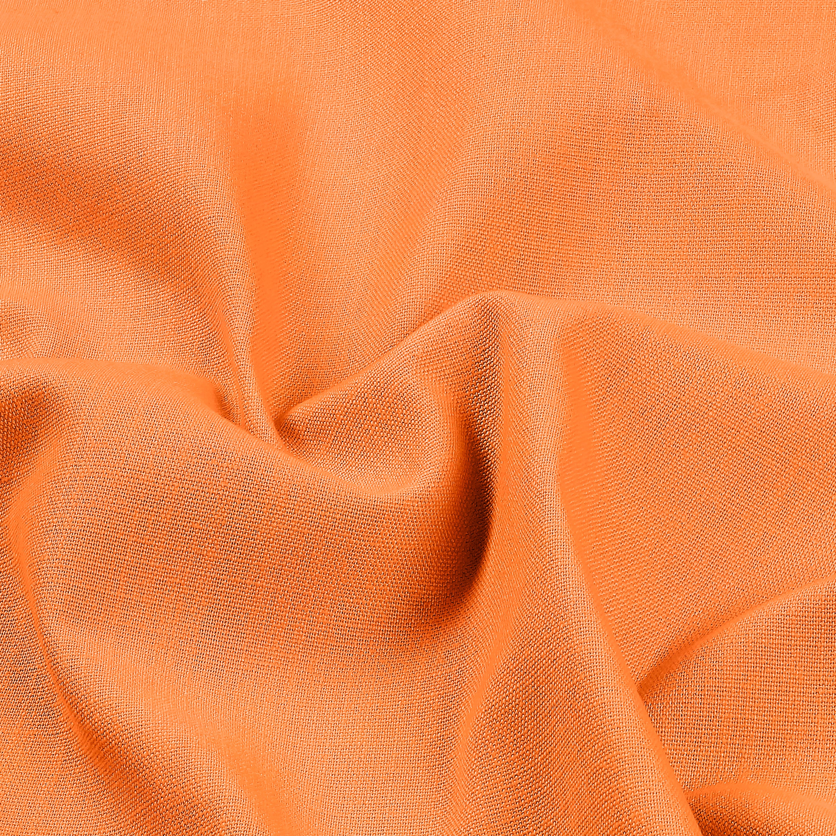 Orange Faux Linen Curtain